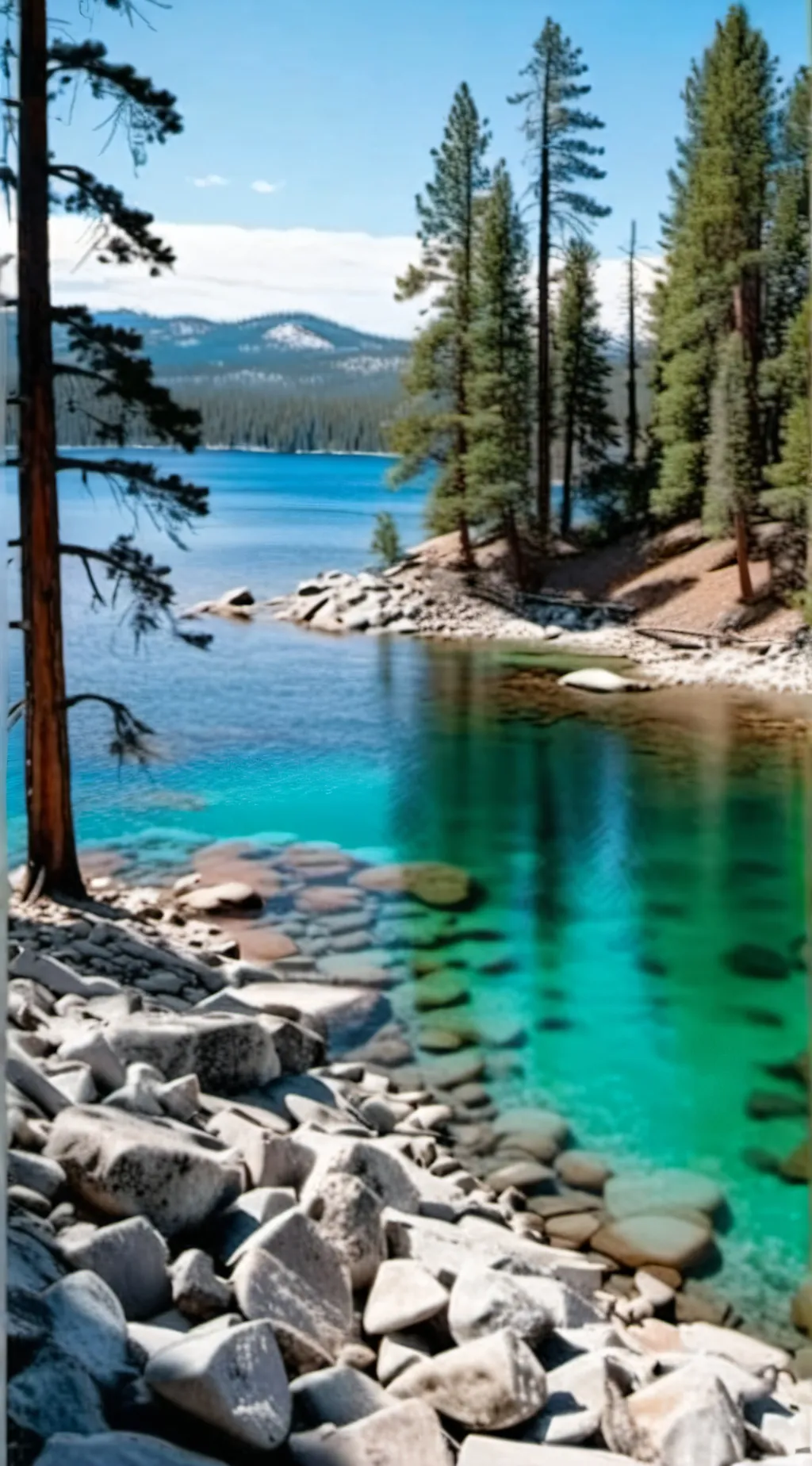 ai character: Lake taheo city background