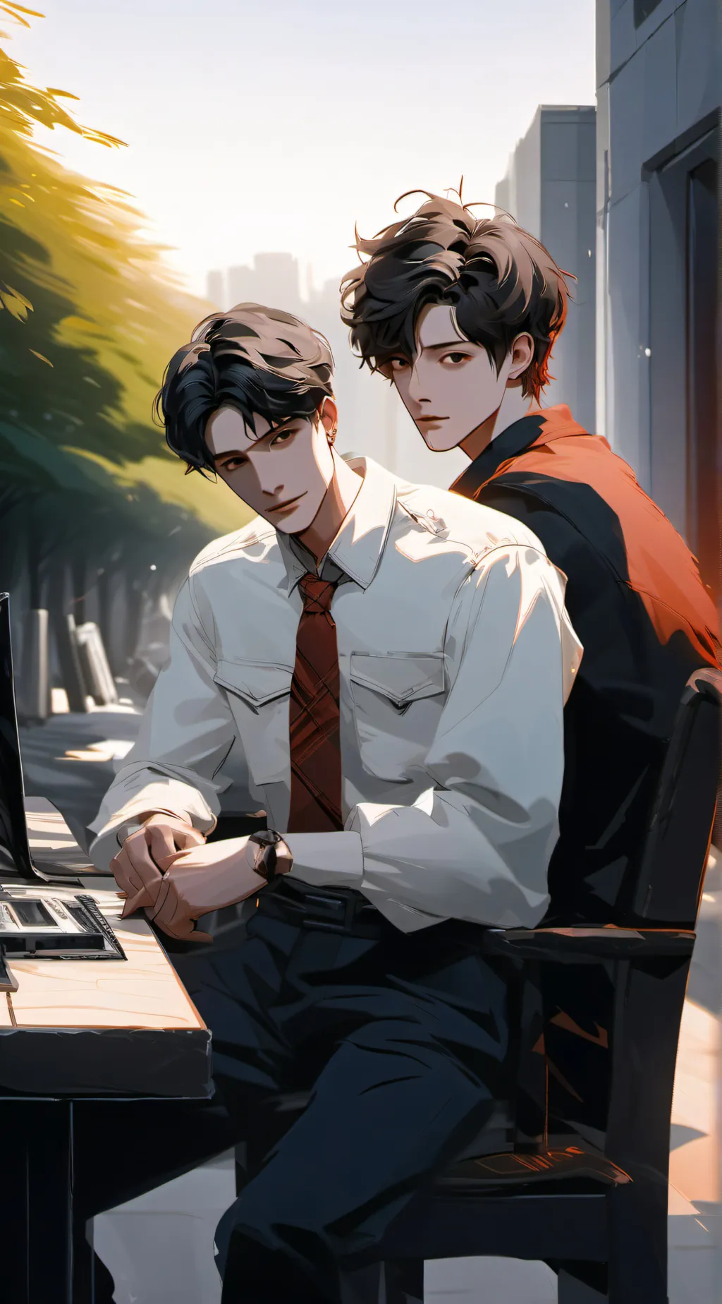 ai character: Jake and Andrew background