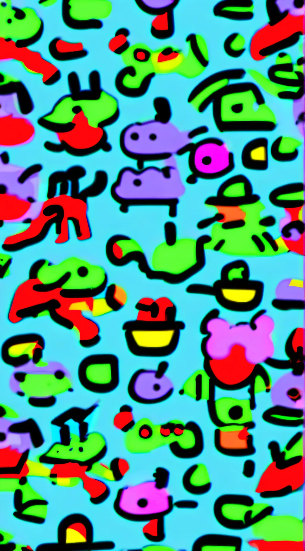 ai character: color critters  background