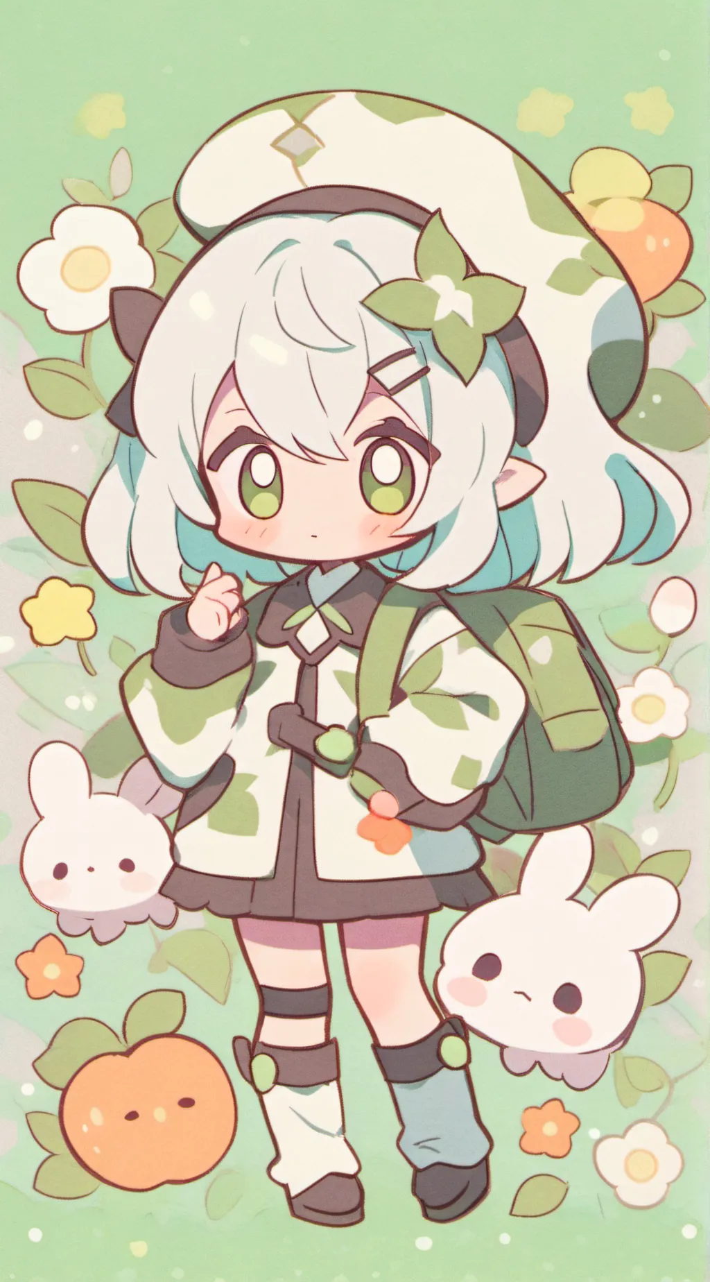 ai character: hello  background