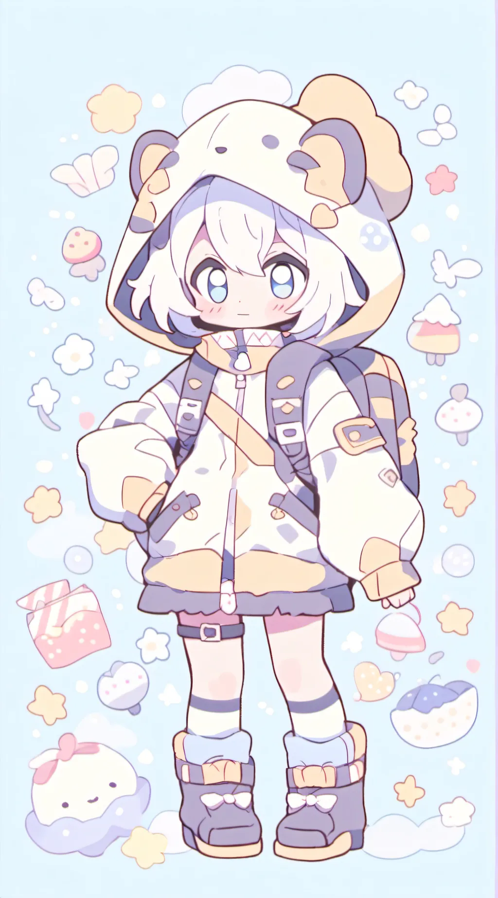 ai character: Hh soulmate color background