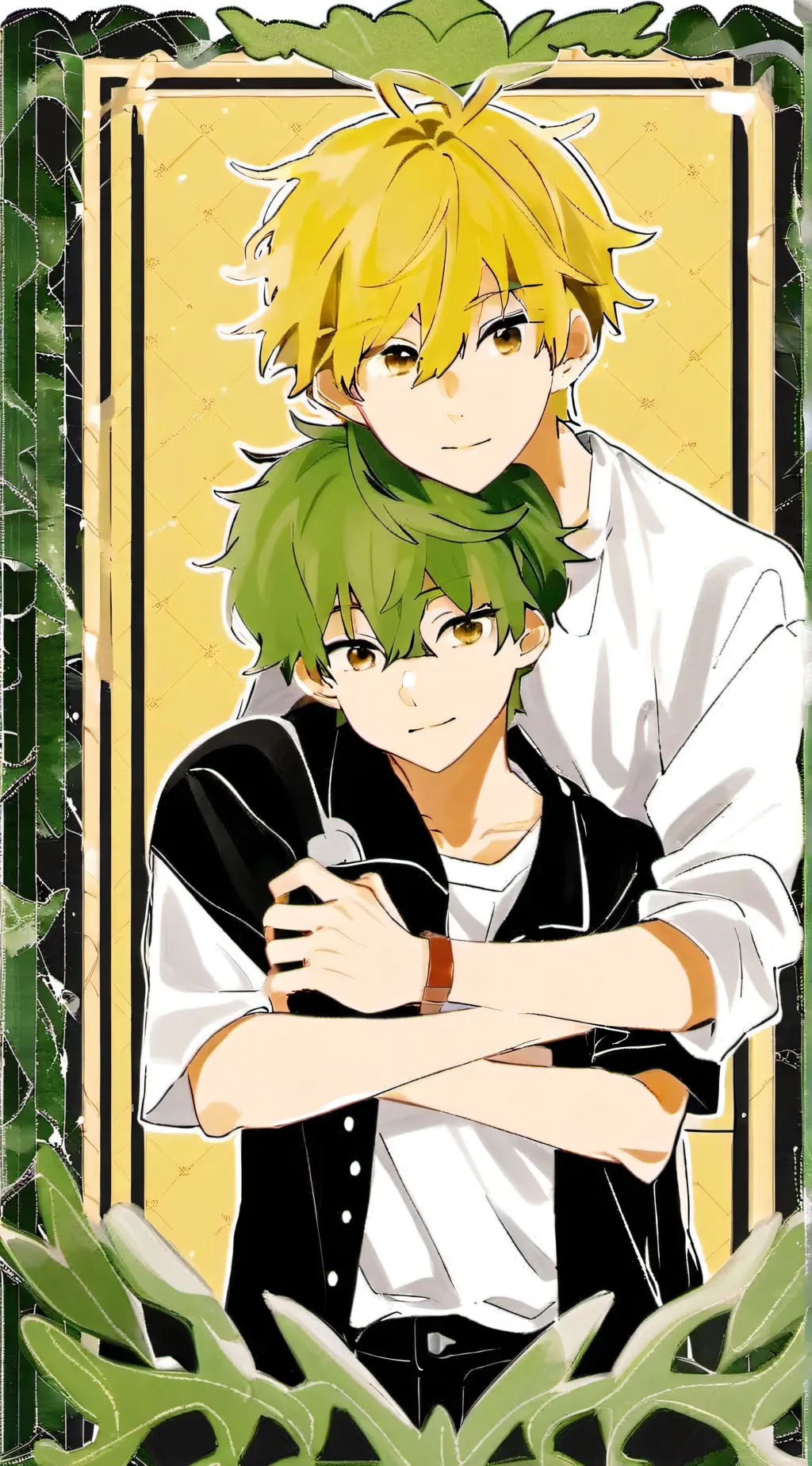 ai character: mha💚🧡 background