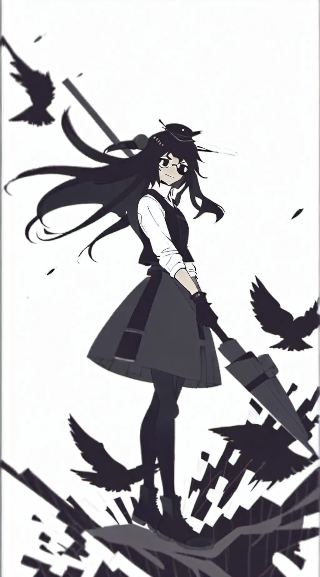 ai character: Miss circle background