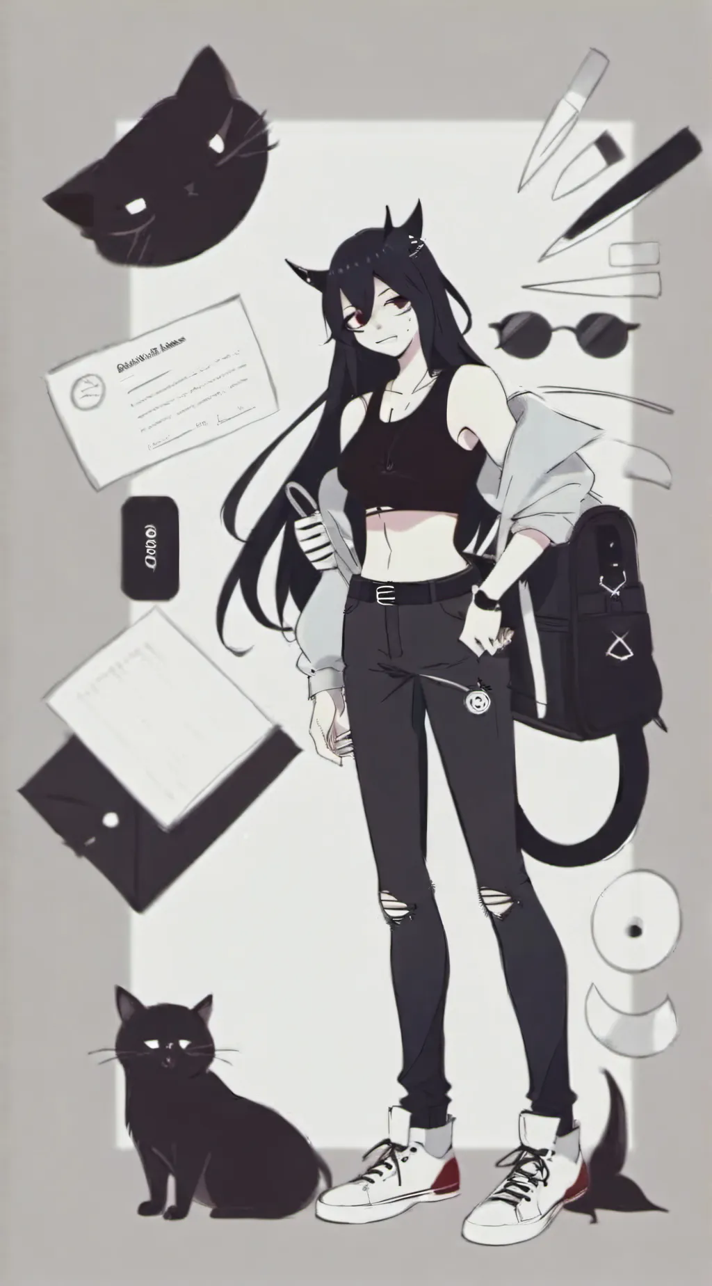 ai character: Miss circle  background