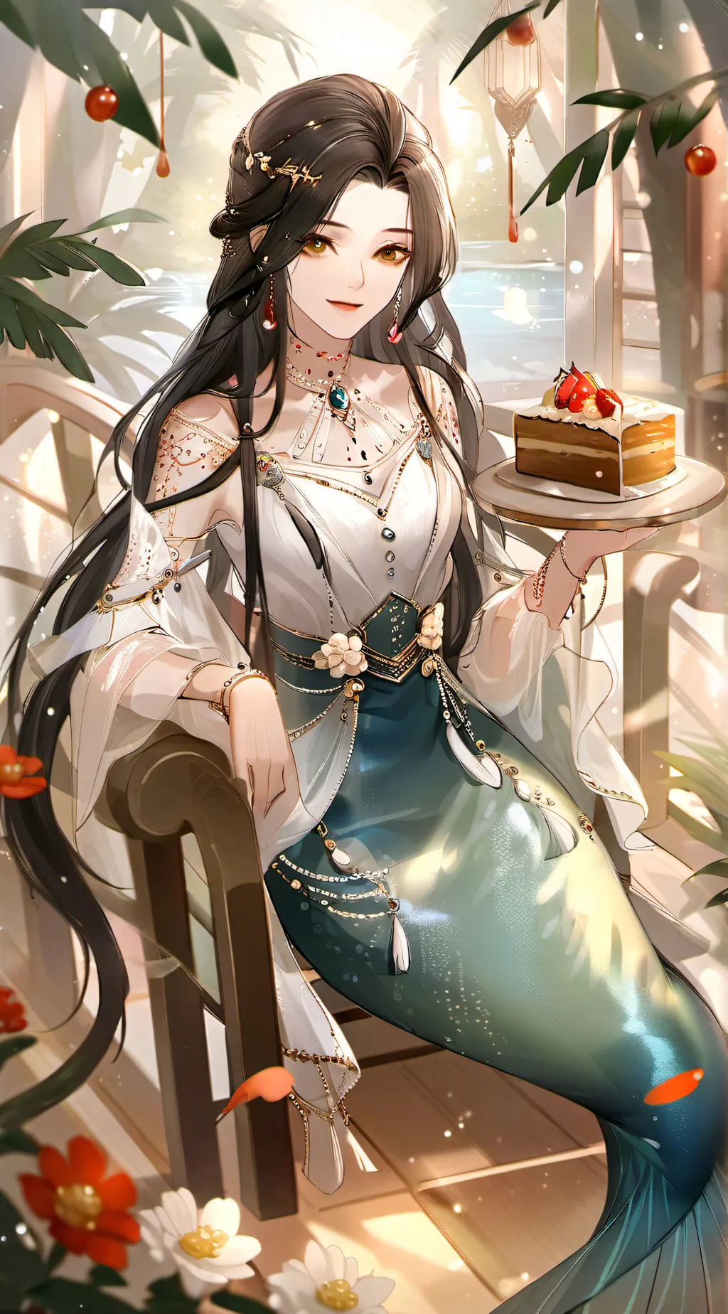 ai character: Mille of the sea background