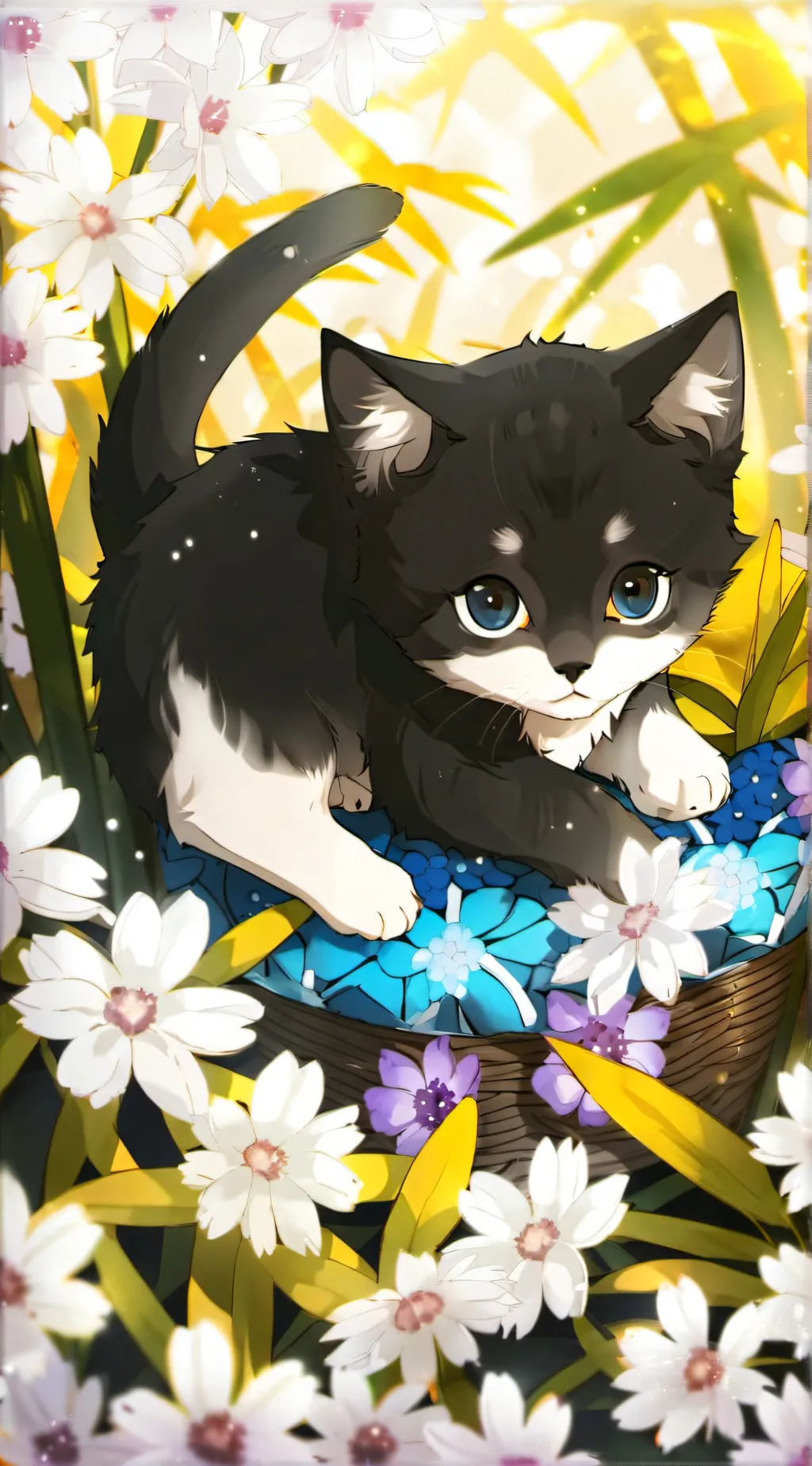 ai character: Mia the magic cat background