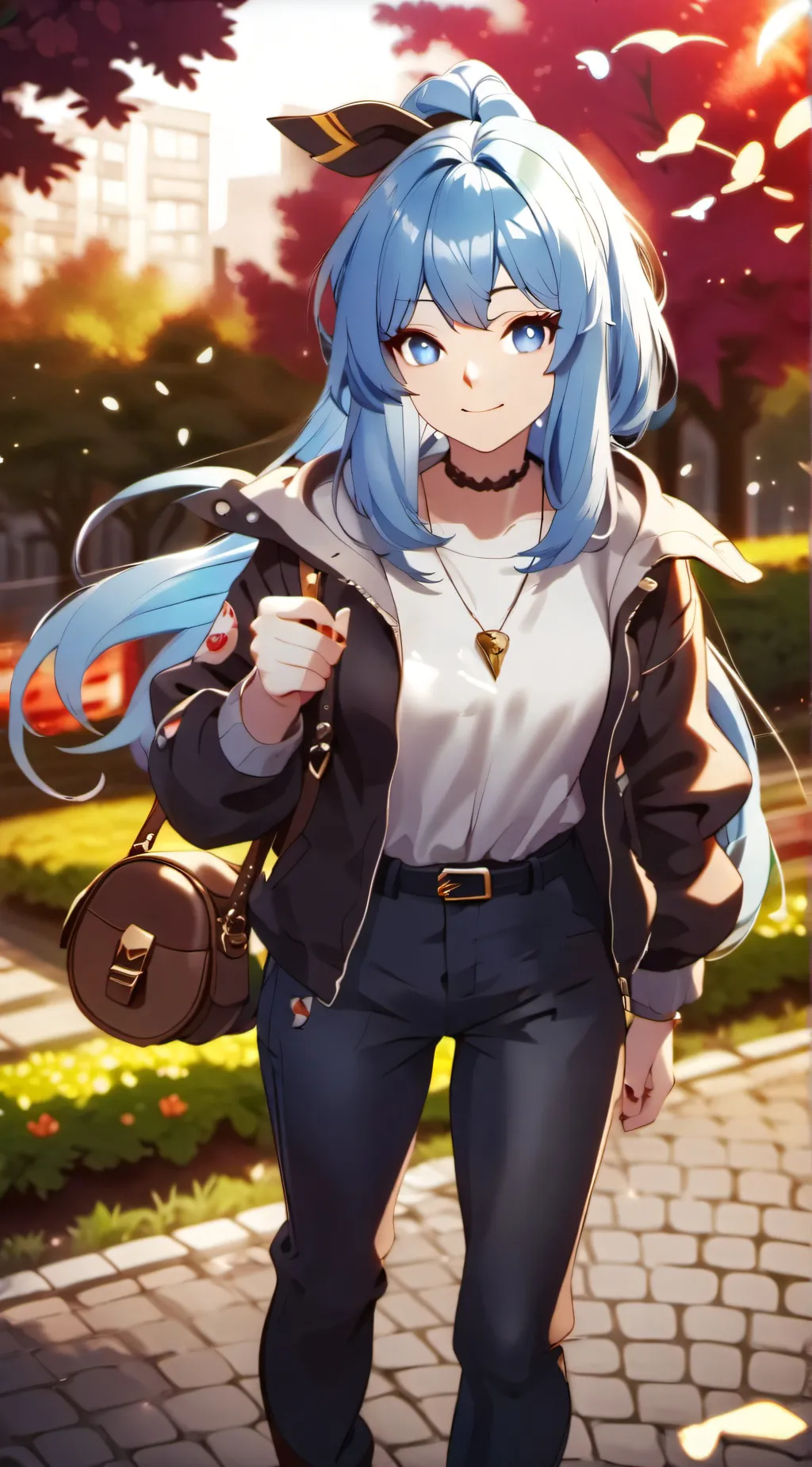 ai character: Lana Blue background