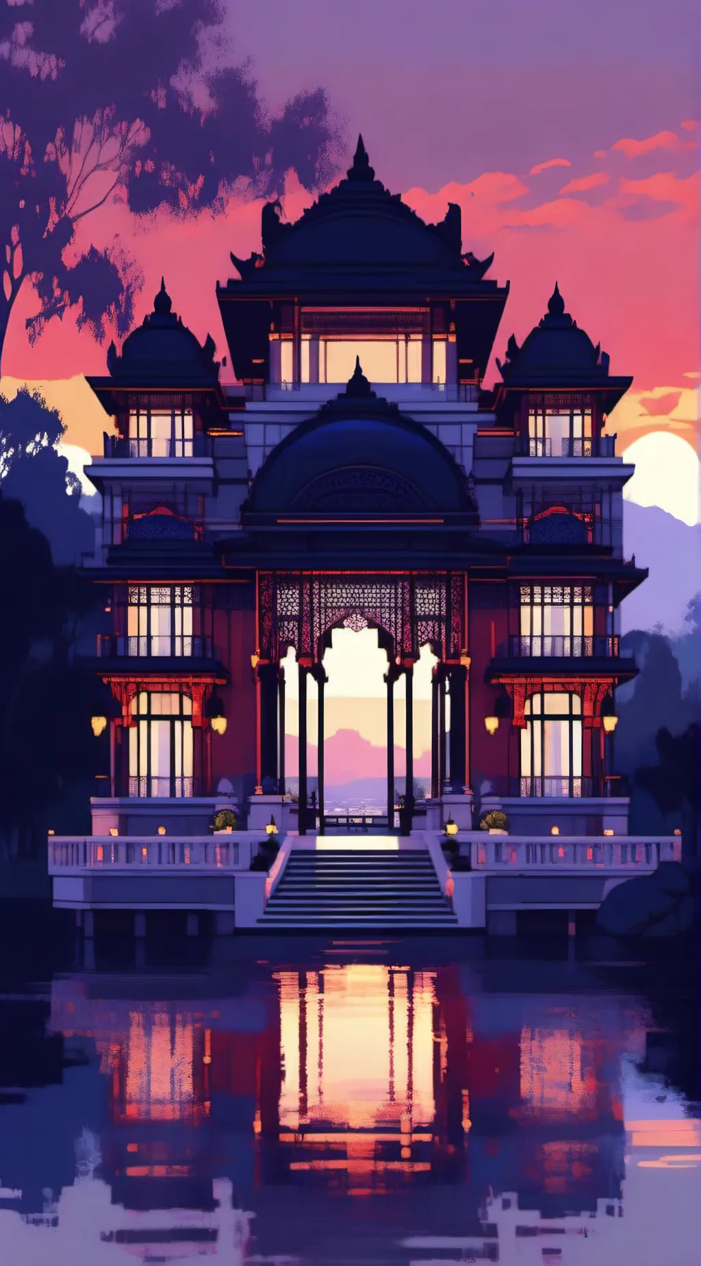 ai character: helluva Christmas  background