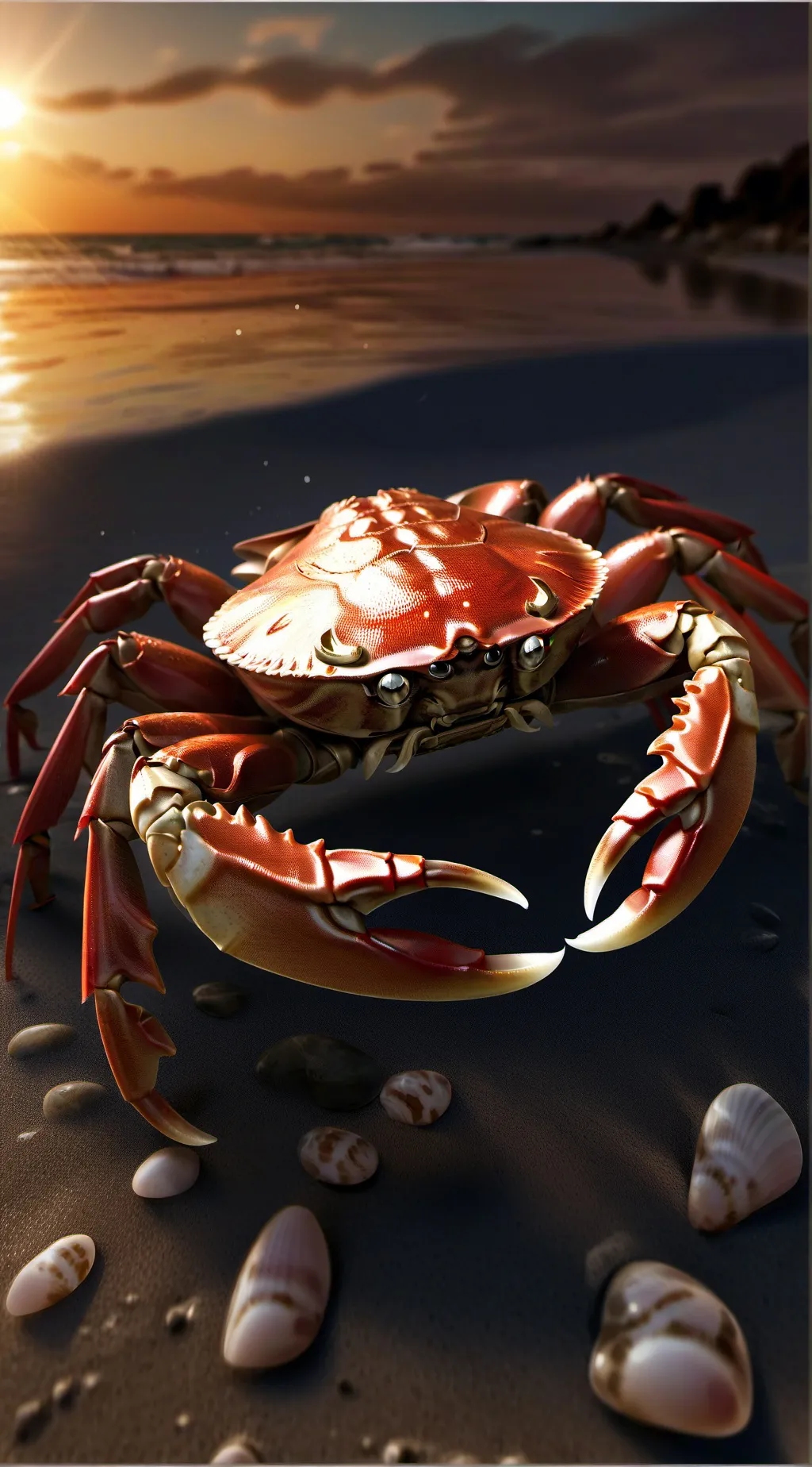 ai character: crab background