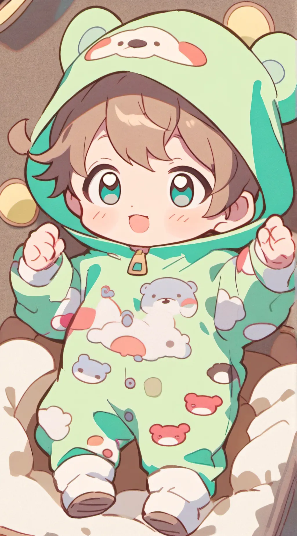 ai character: baby box background