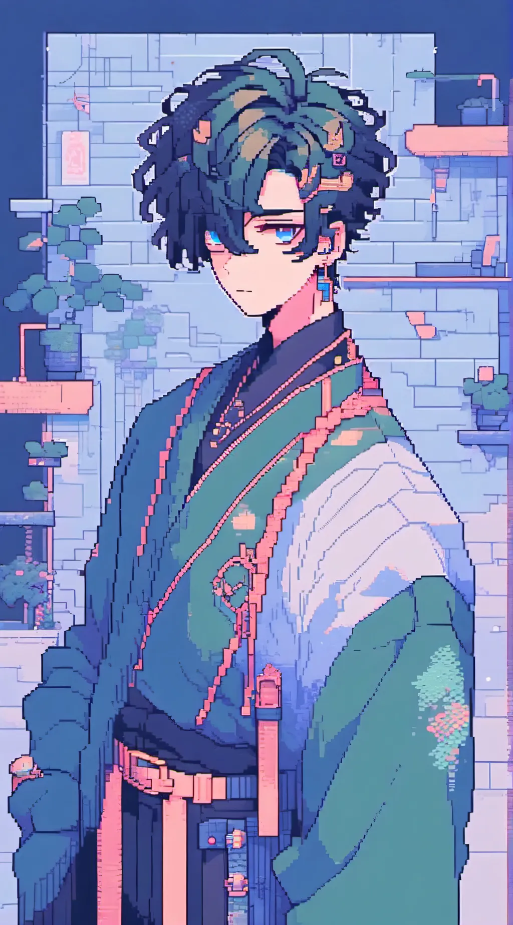 ai character: leo Brown background