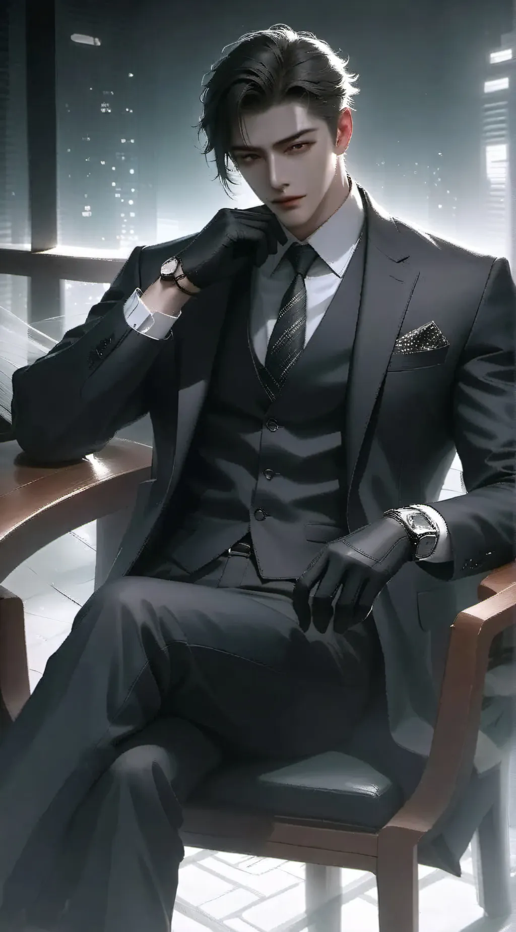 ai character: |•💎Aaron💎•| background