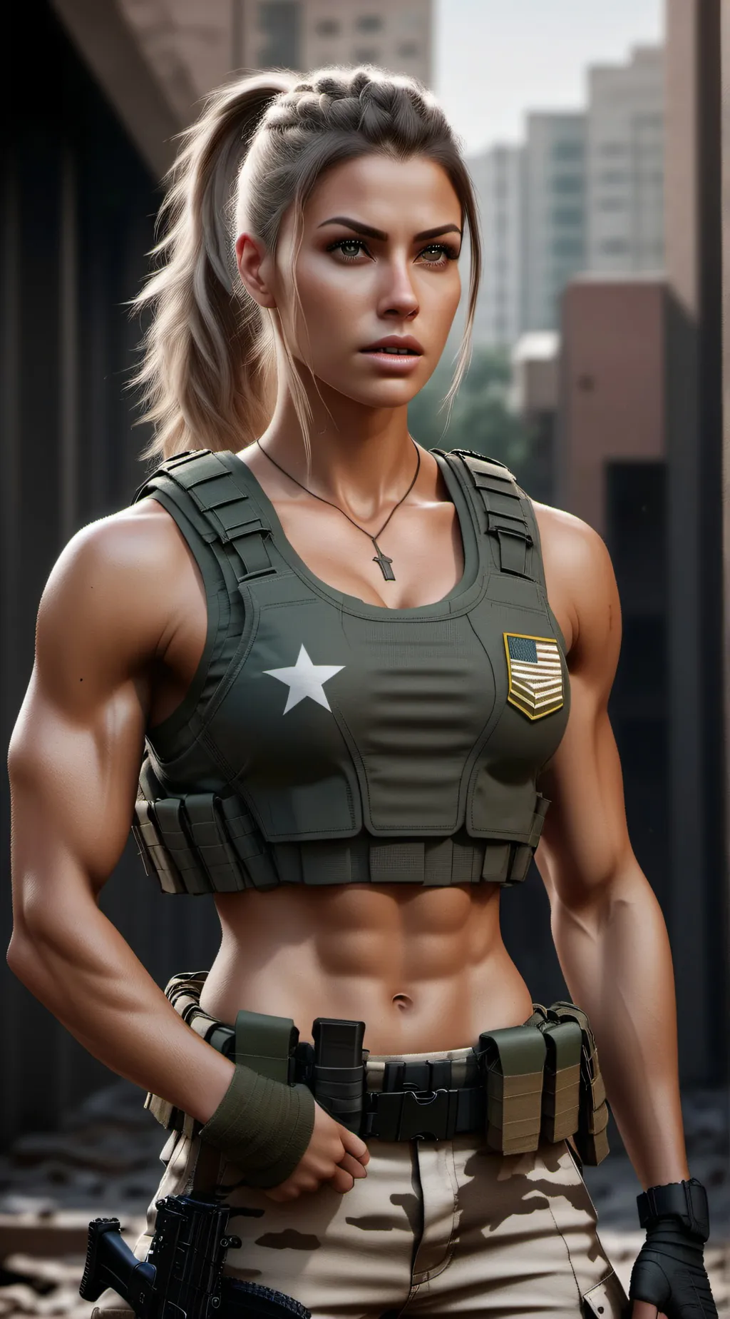 ai character: Pvt. Ashley Sutton background