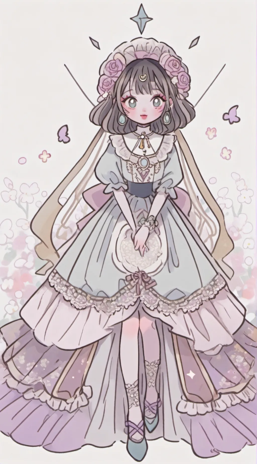 ai character: Melanie Martinez  background