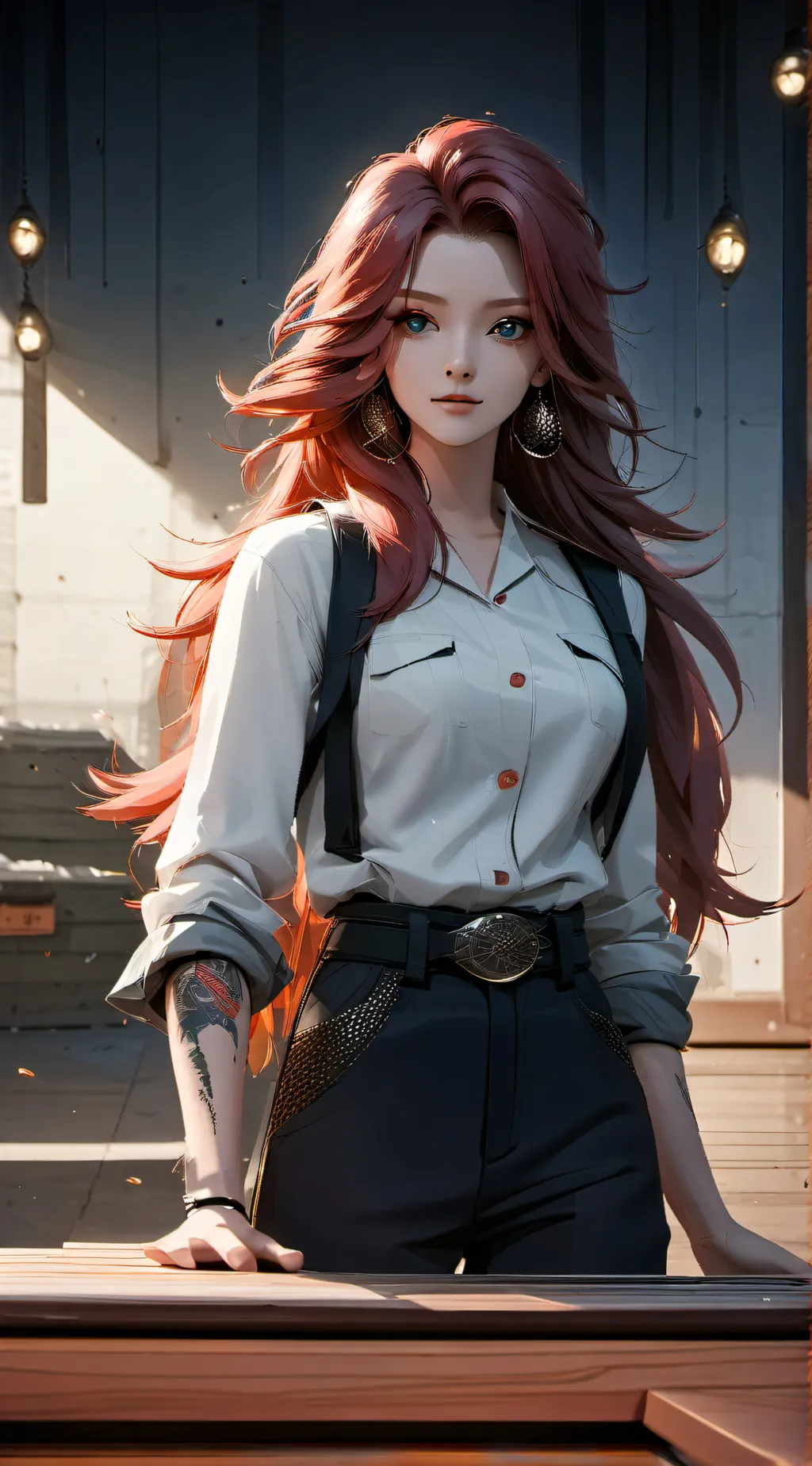 ai character: Amber  background