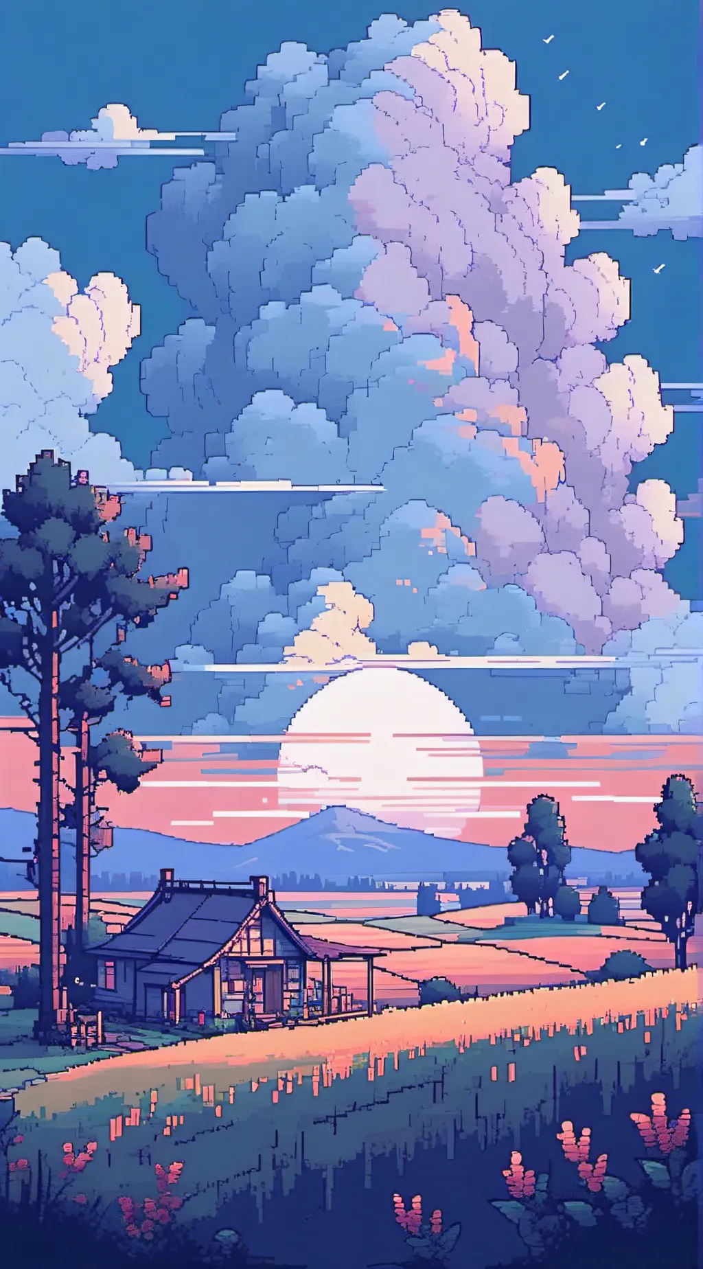 ai character: smiling critters background