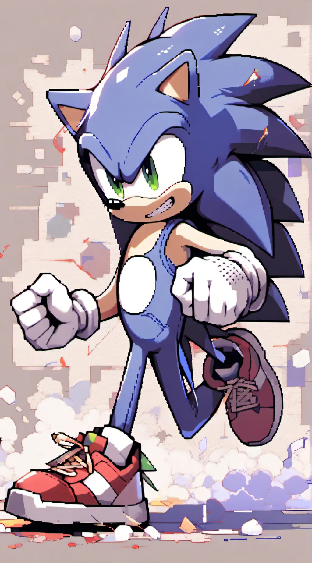 ai character: Sonic wreckitralph background