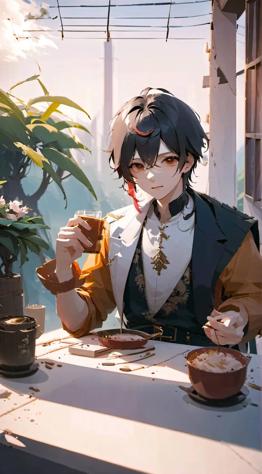 ai character: Adam  background