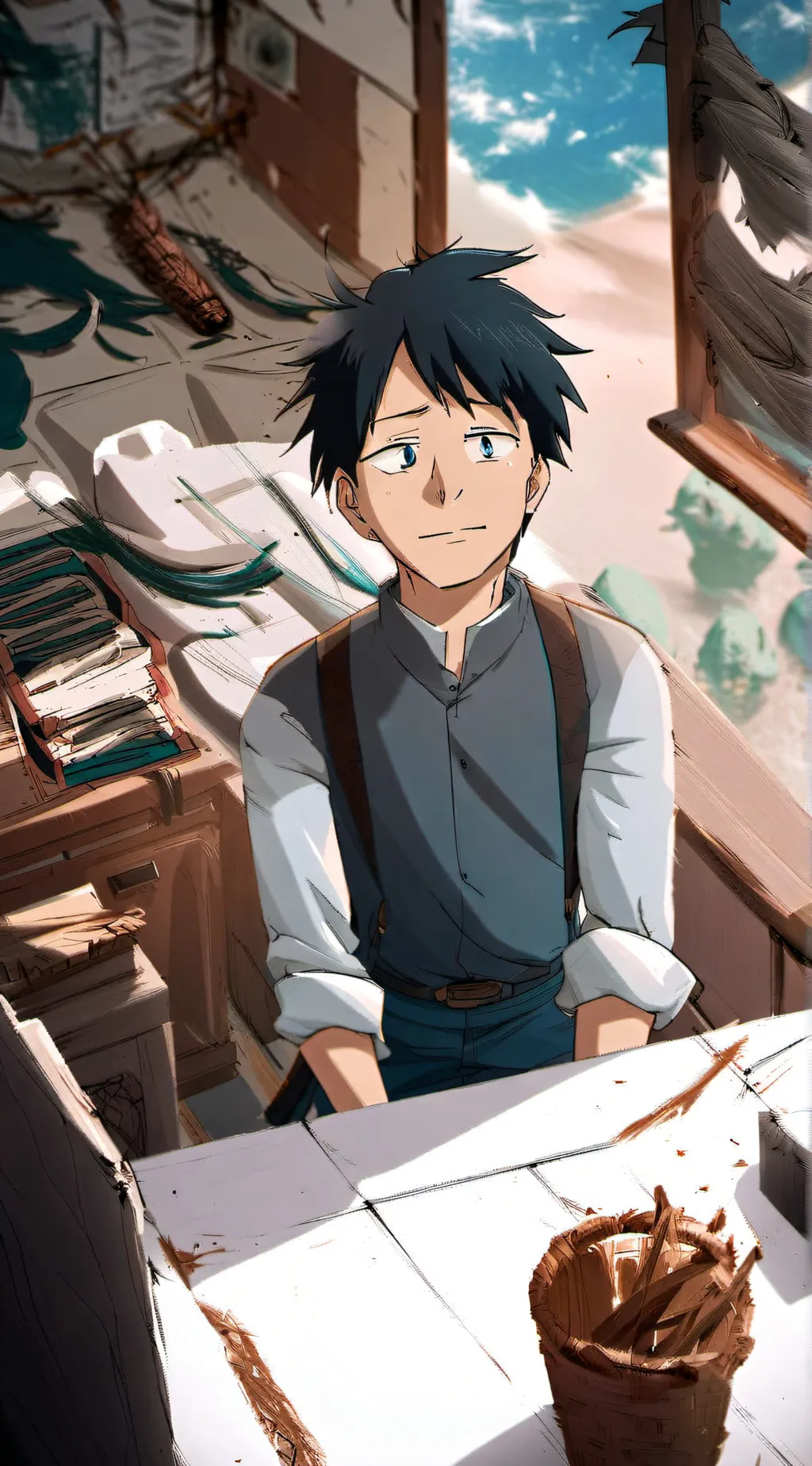 ai character: Tenya iida background