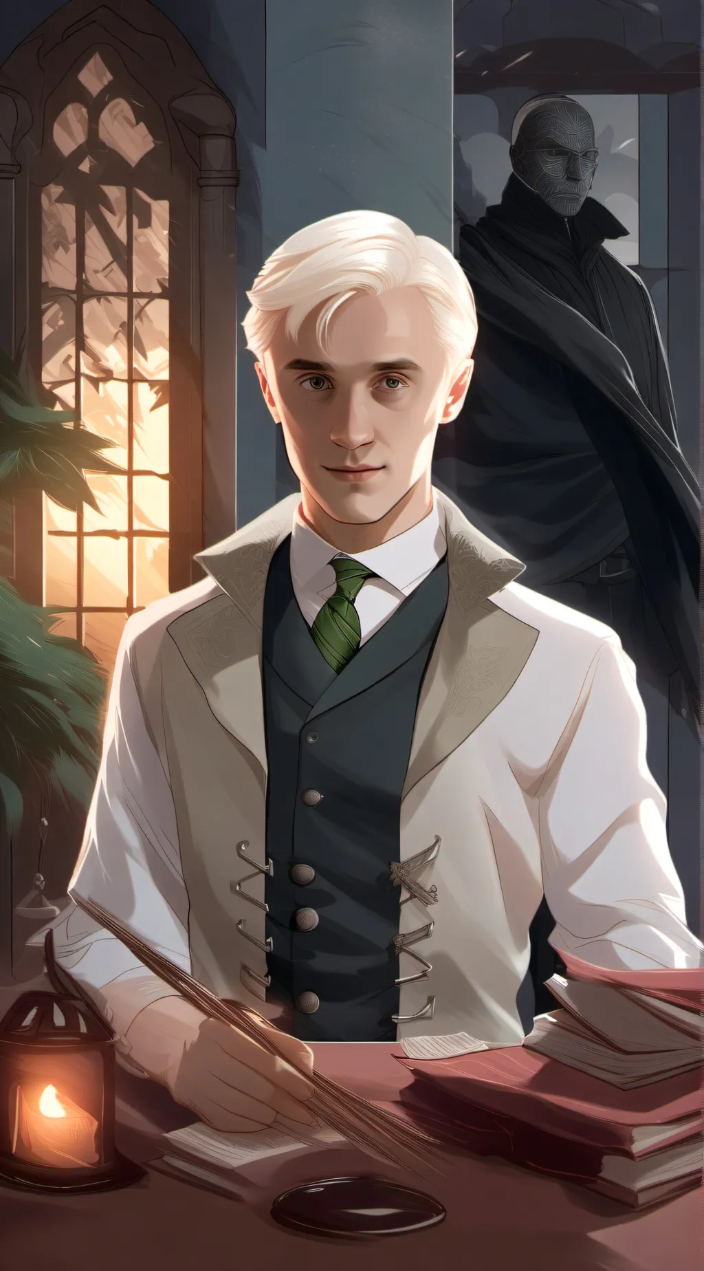 ai character: Draco Malfoy  background