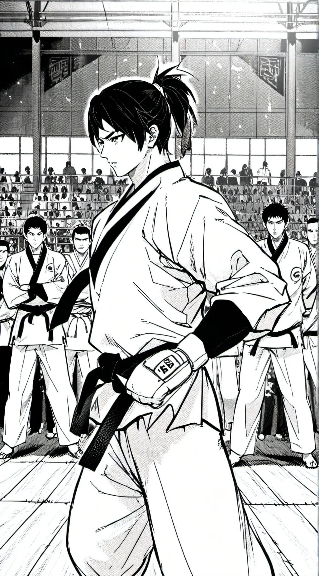 ai character: HH x Teakwando background