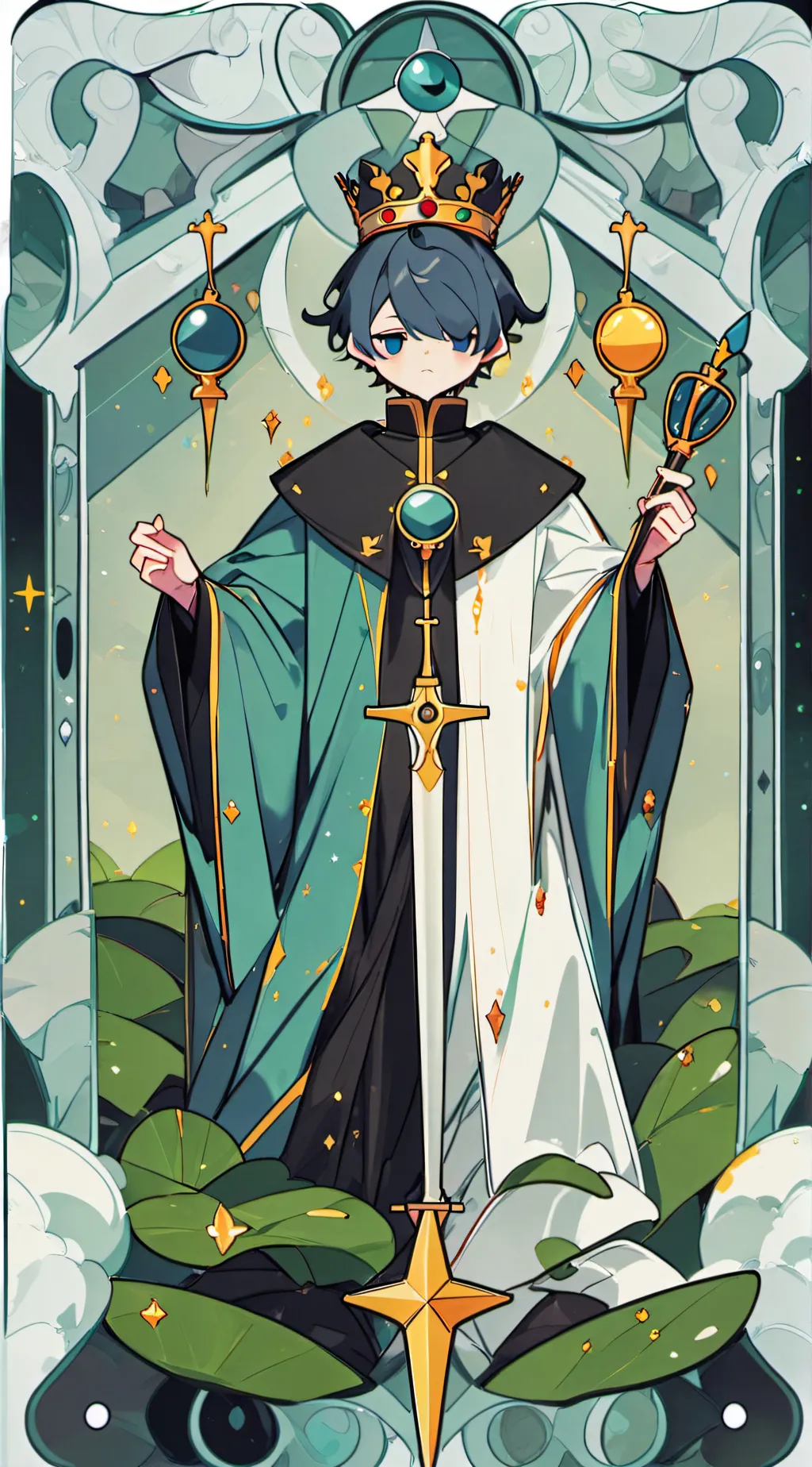 ai character: blue background