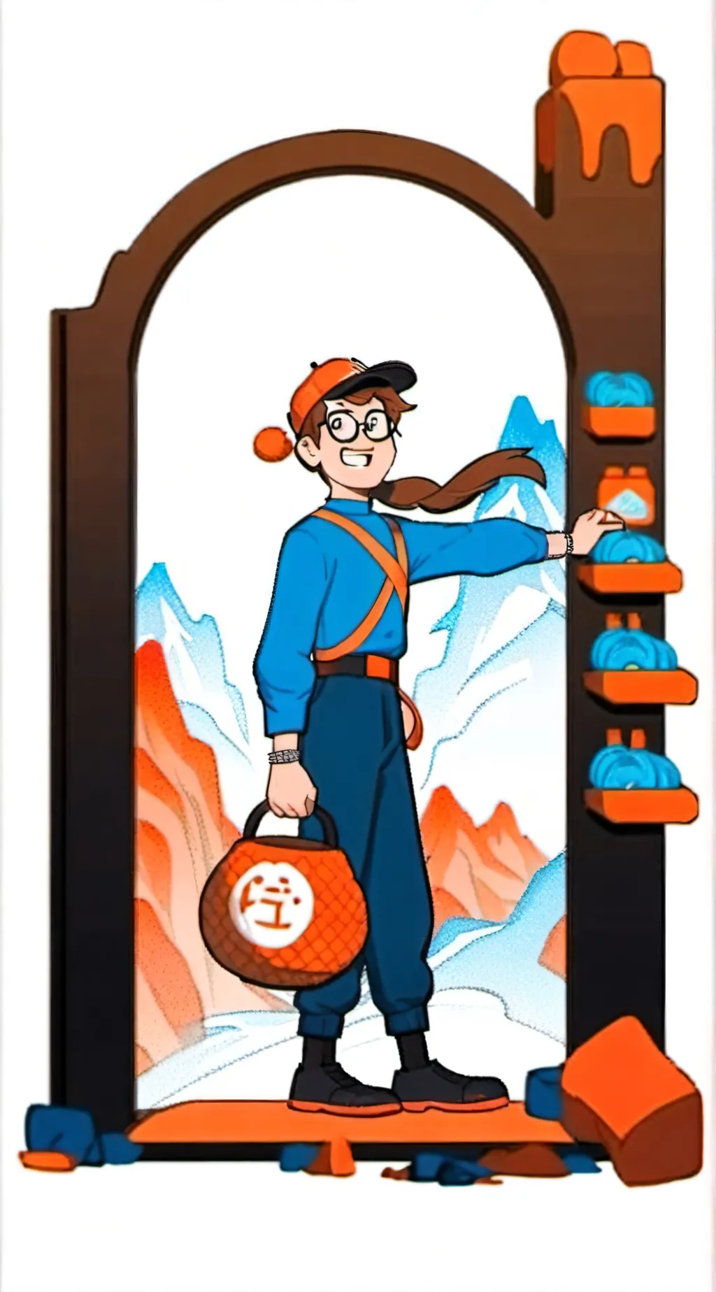 ai character: little boy background