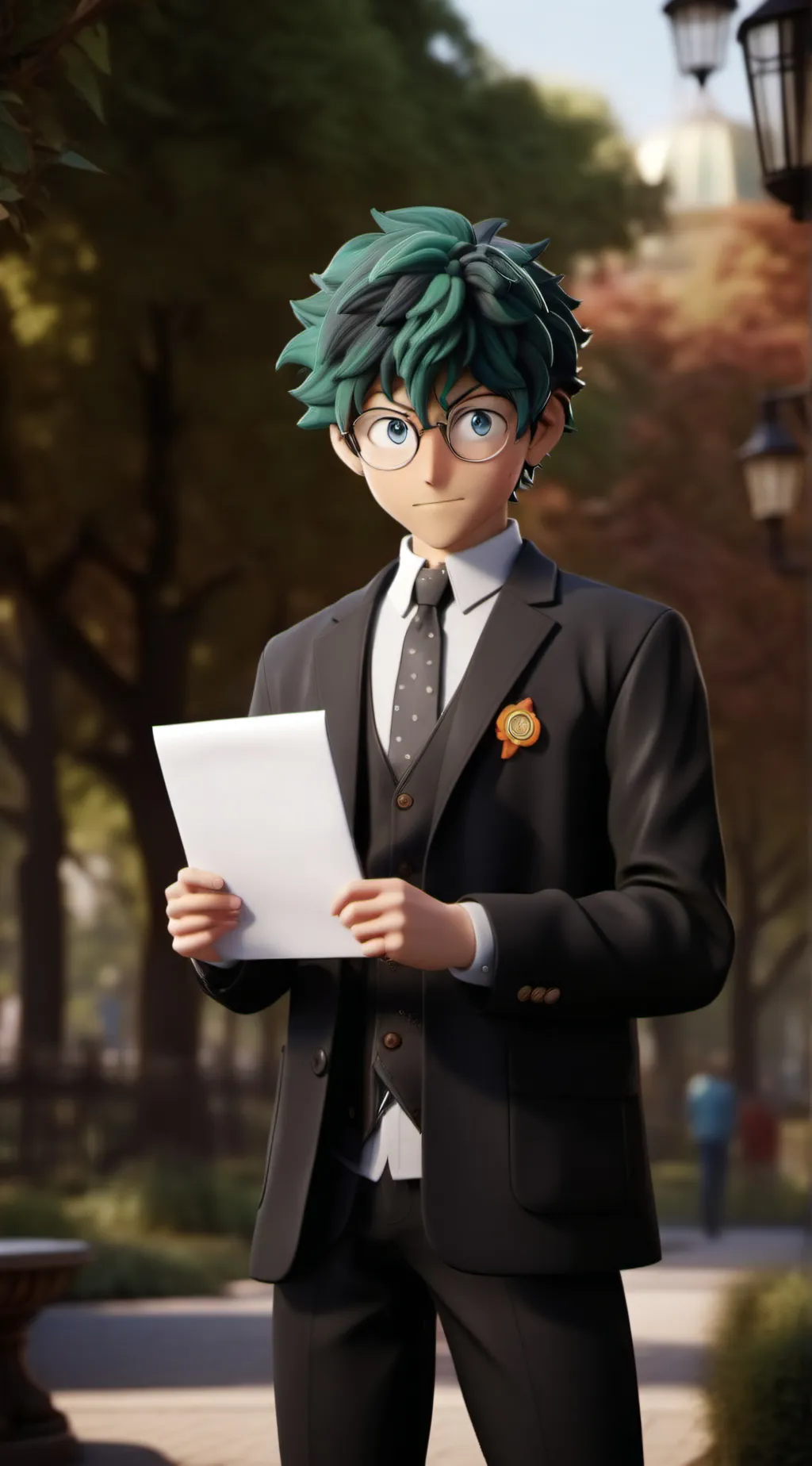 ai character: Cute Deku background