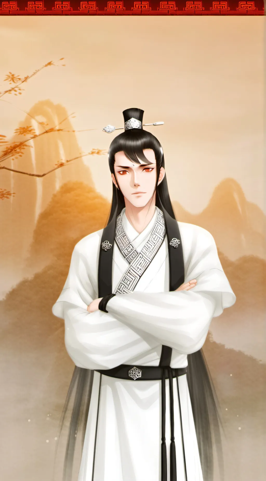 ai character: 白无常 background