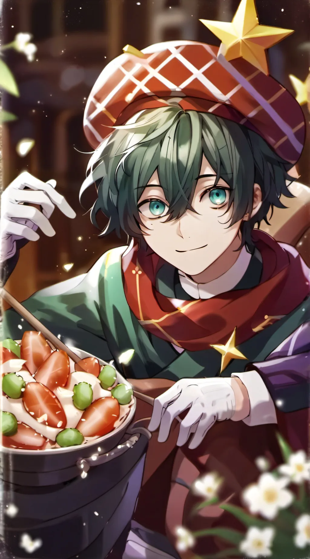 ai character: Deku mad background