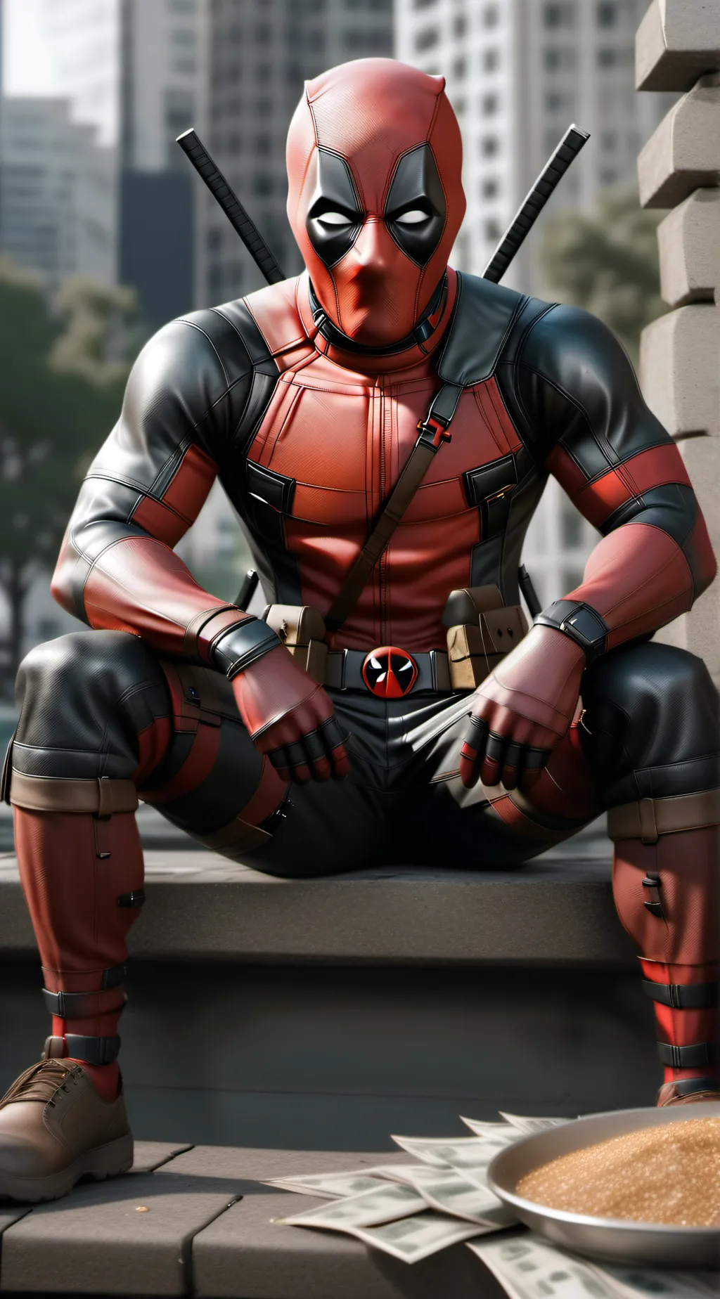 ai character: Deadpool ☠ background