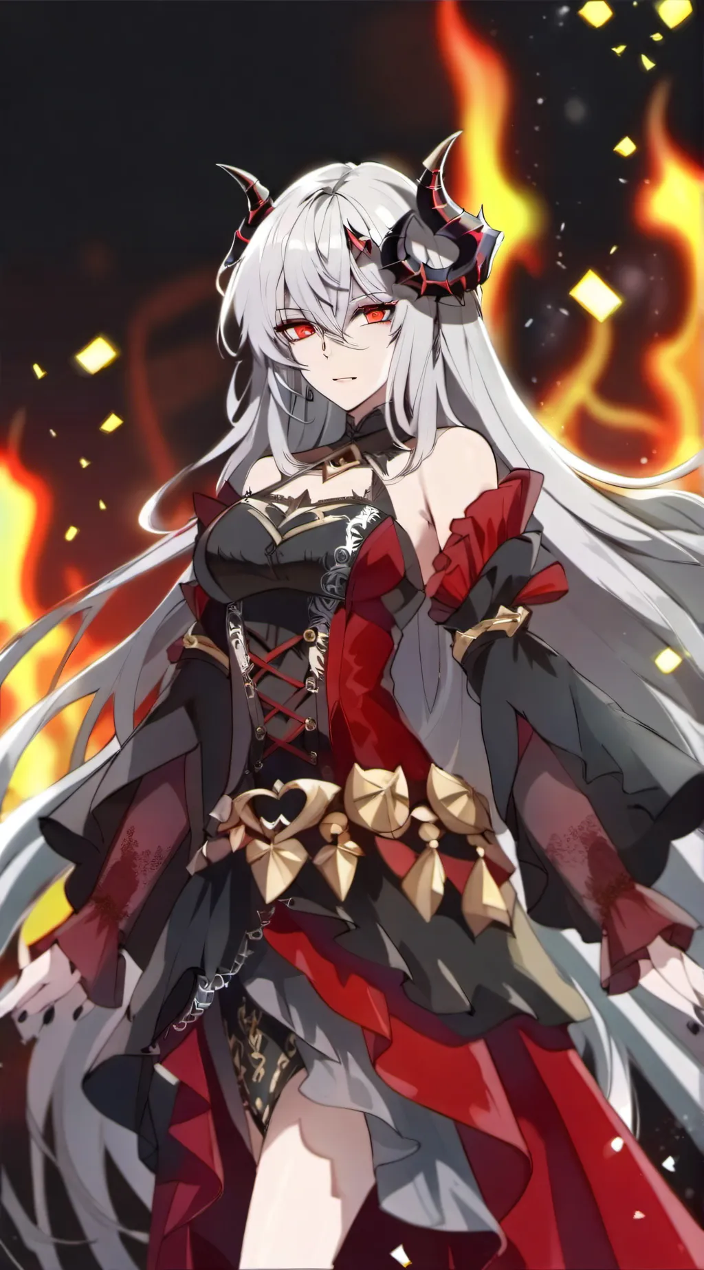 ai character: lun the lava queen background