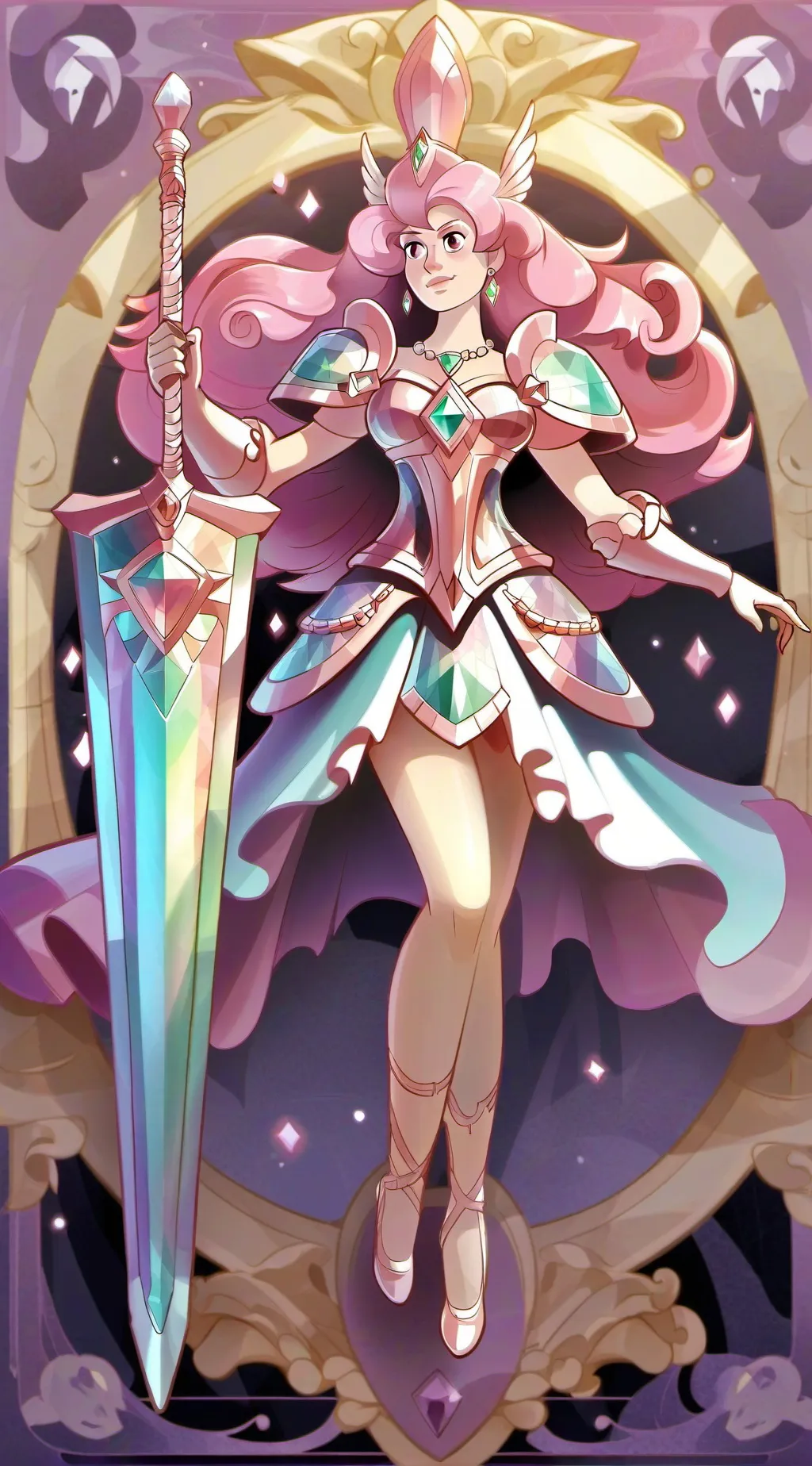 ai character: Rose quartz background