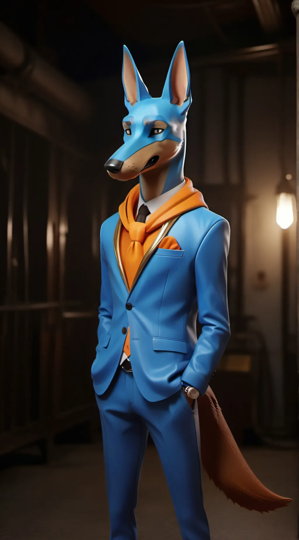 ai character: Doberman Soldier background