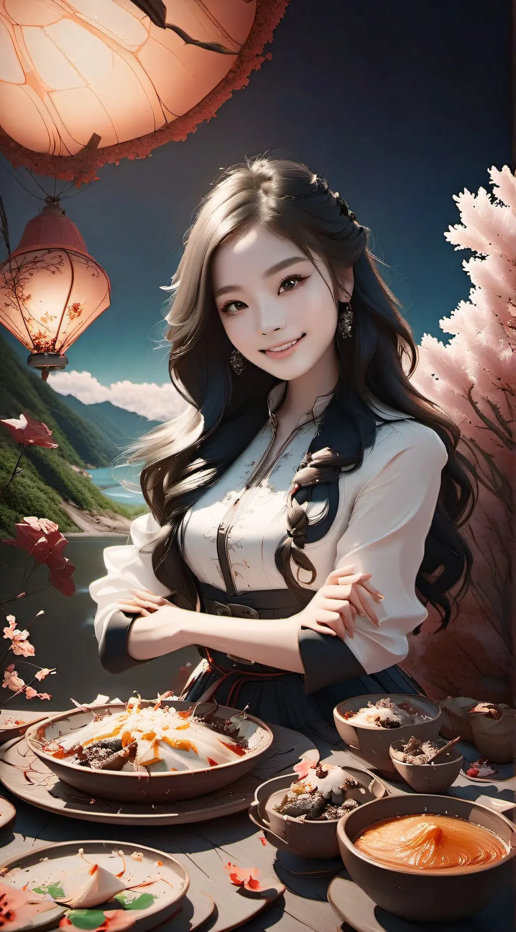 ai character: Jennie Blackpink background
