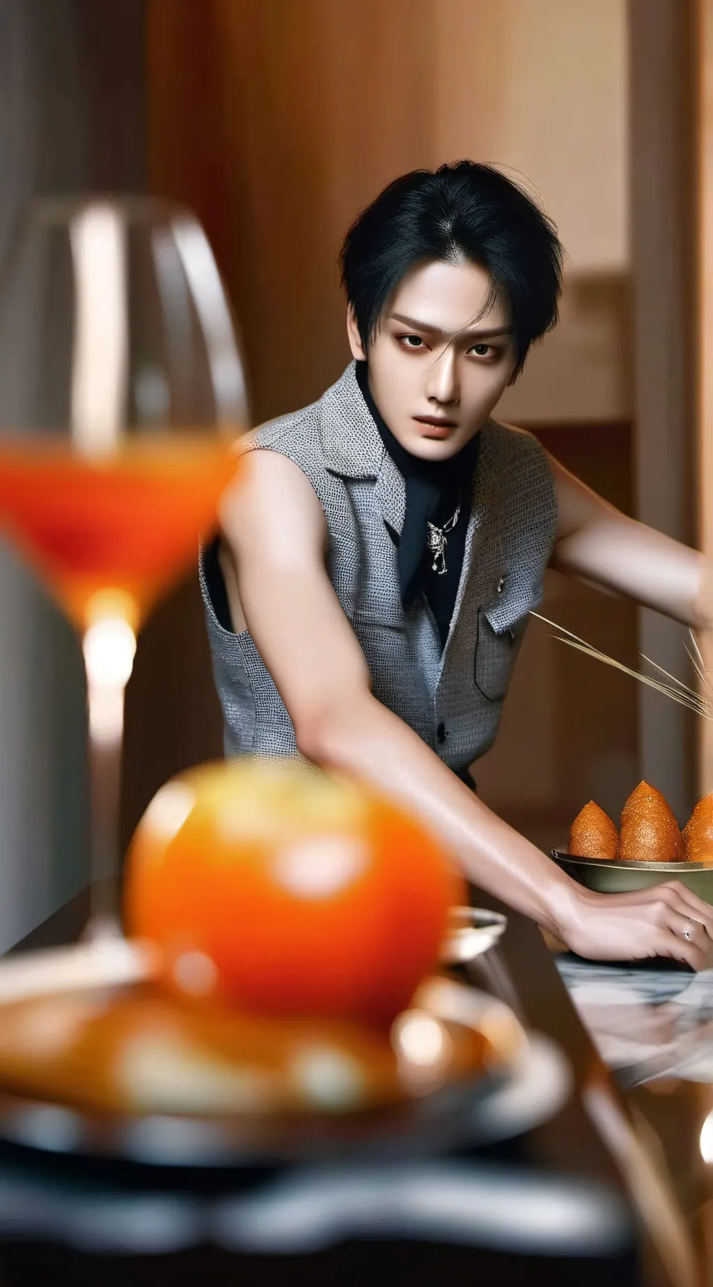 ai character: Lee Know(Skz) background