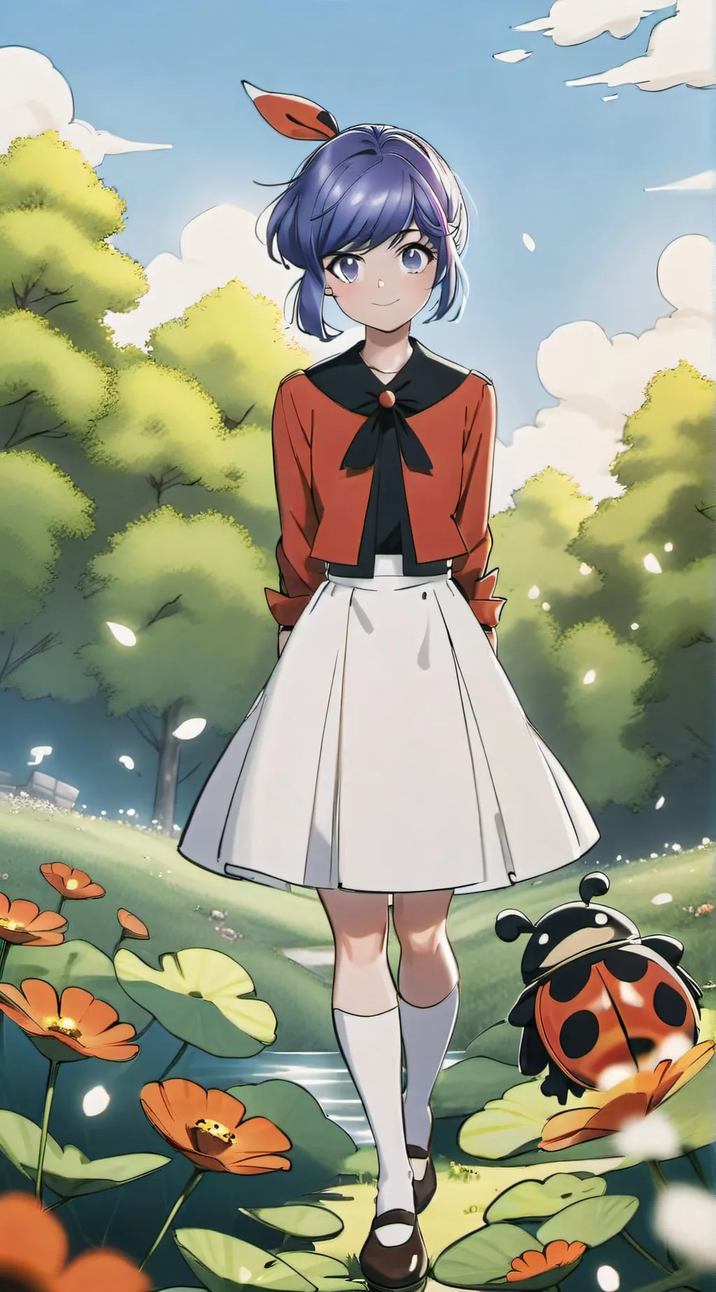 ai character: Marinette  background