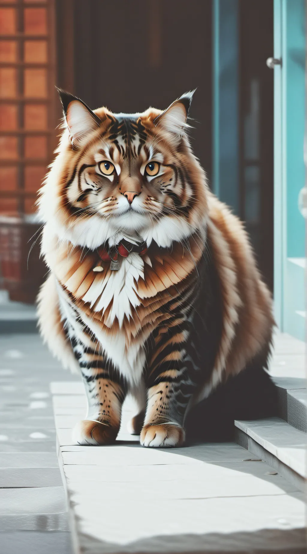 ai character: Fat cat background