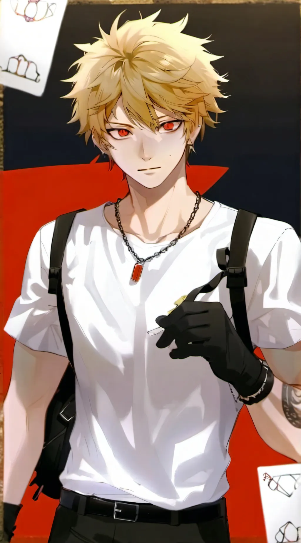 ai character: bakugo  background