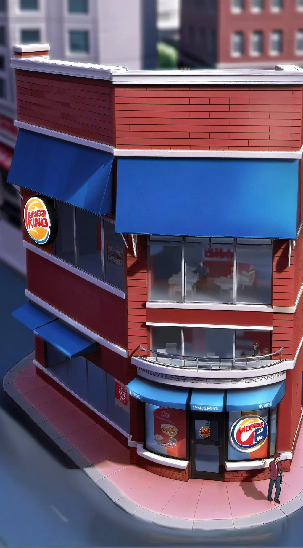 ai character: burger King 🍔👑 background