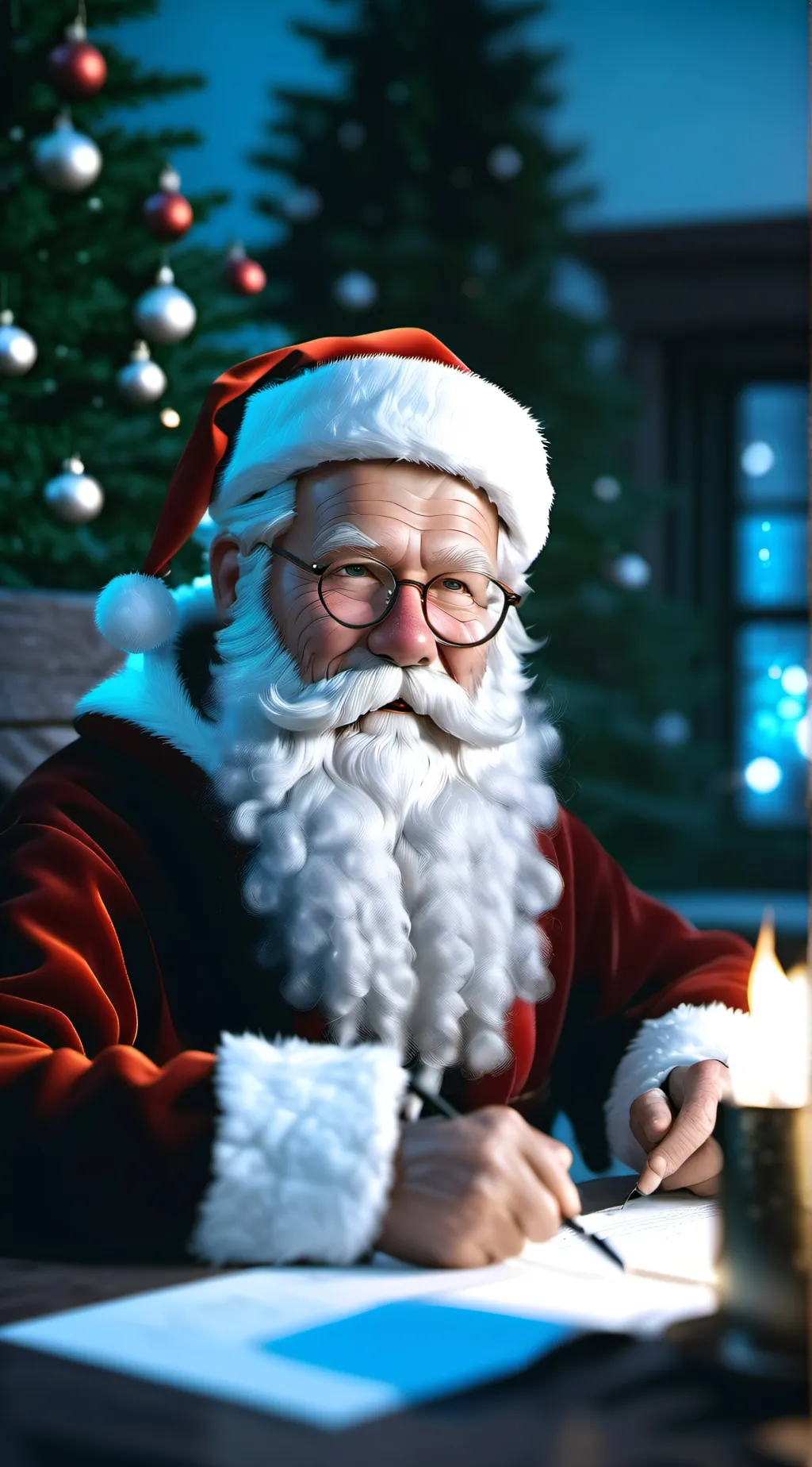 ai character: Santa background