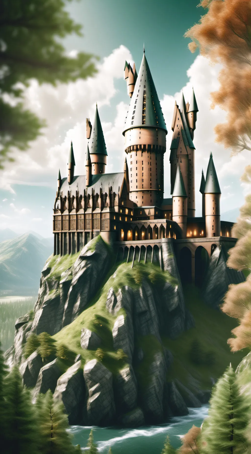 ai character: Hogwarts  background