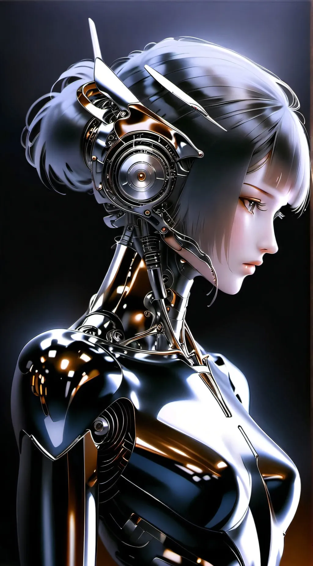 ai character: destructive cyborg background