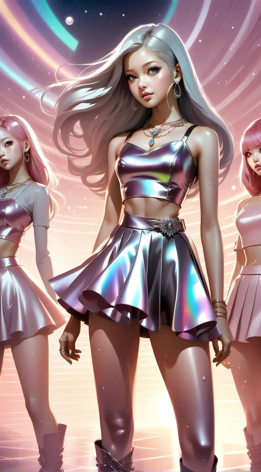 ai character: 🖤 blackpink💗 background