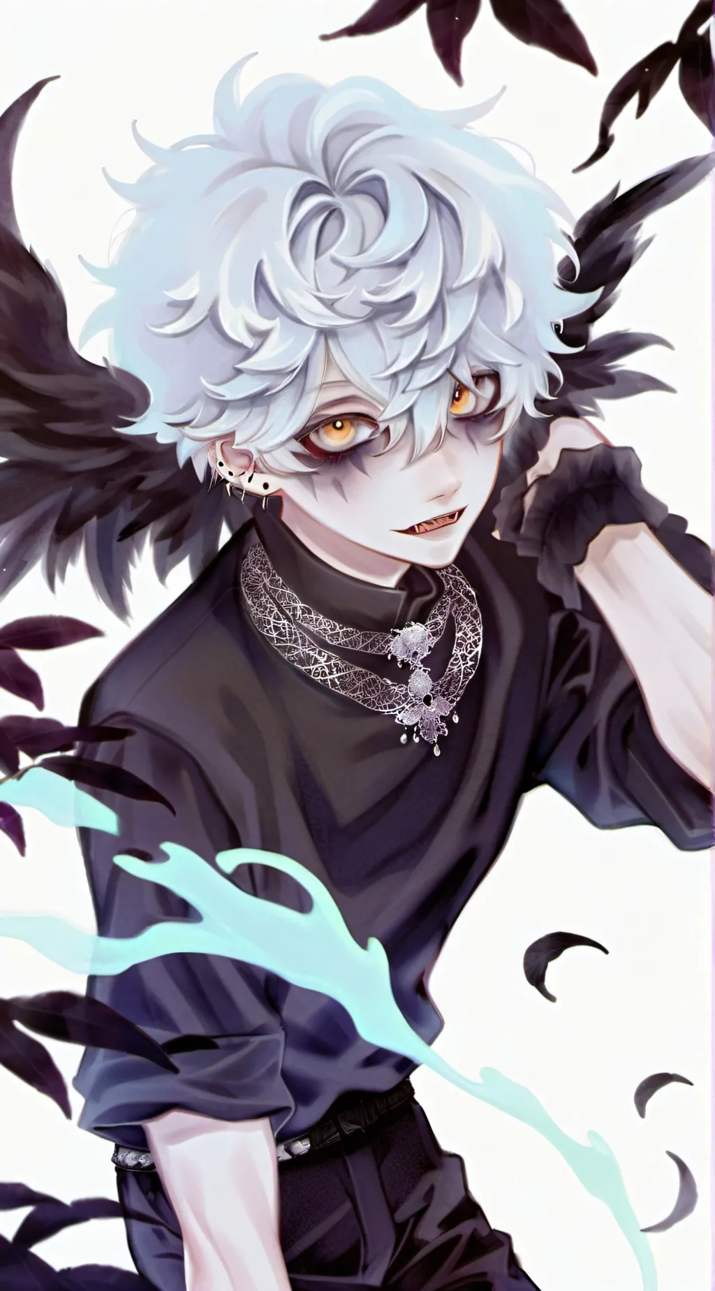 ai character: neon background