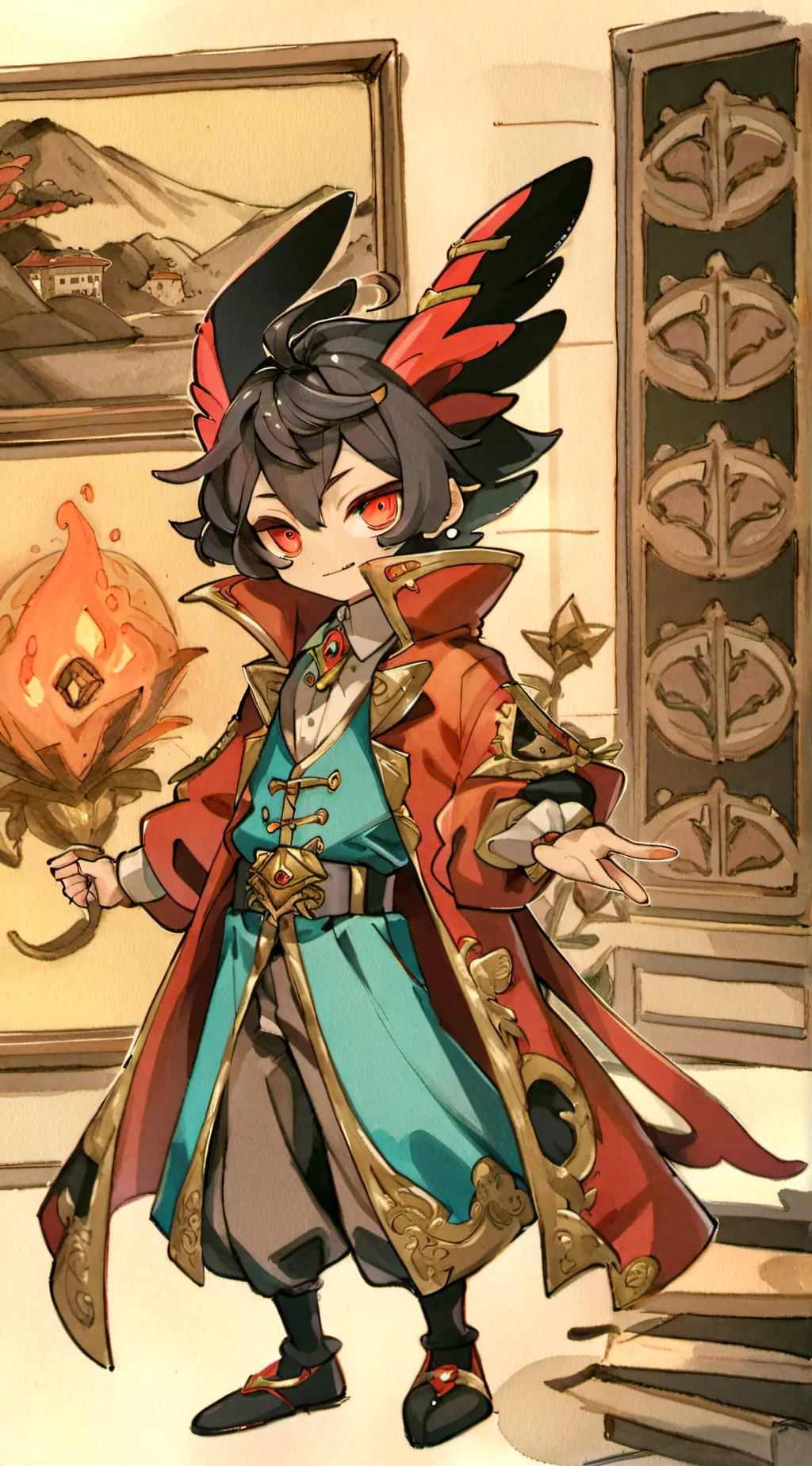 ai character: Valentino  background