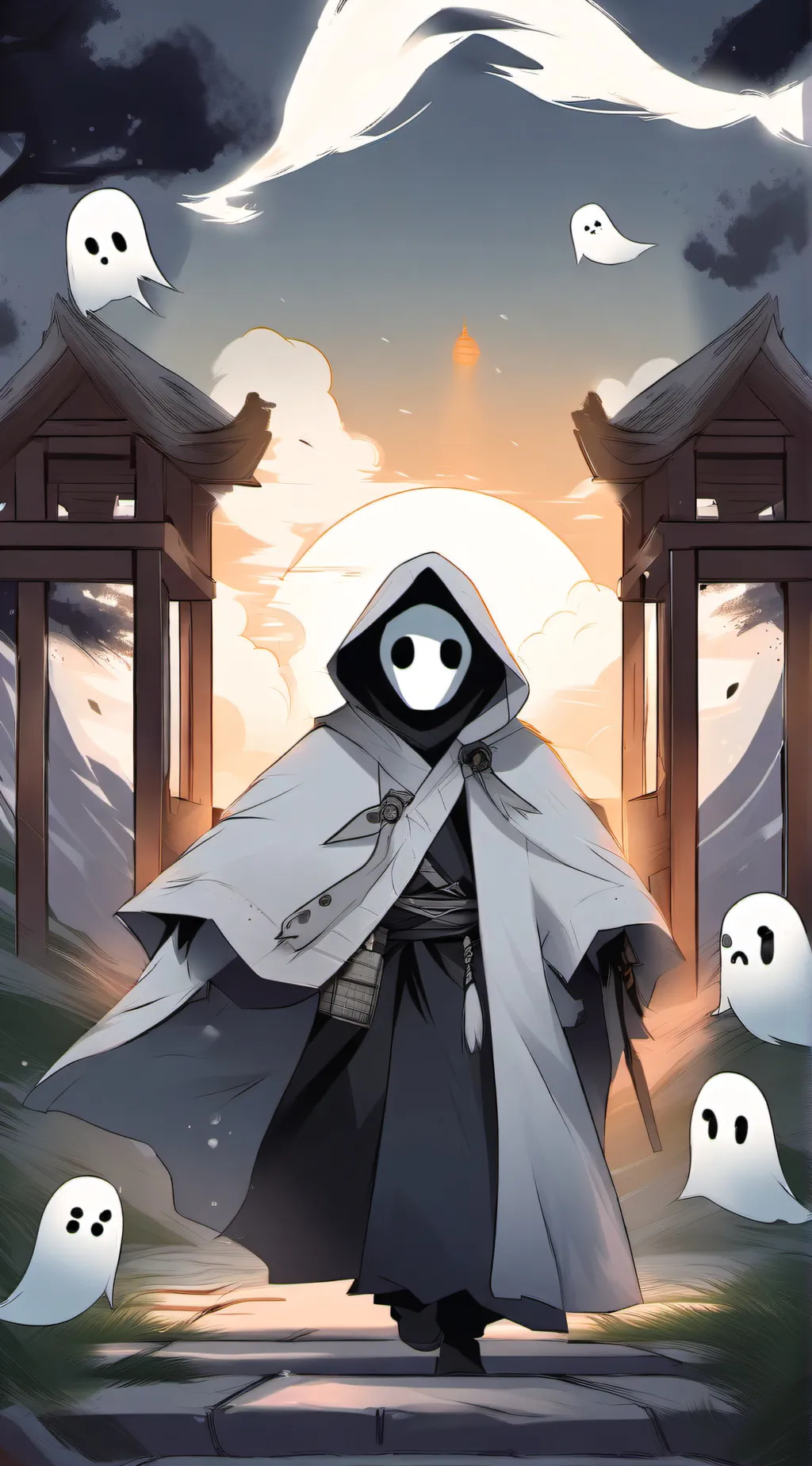 ai character: Ghost girl background