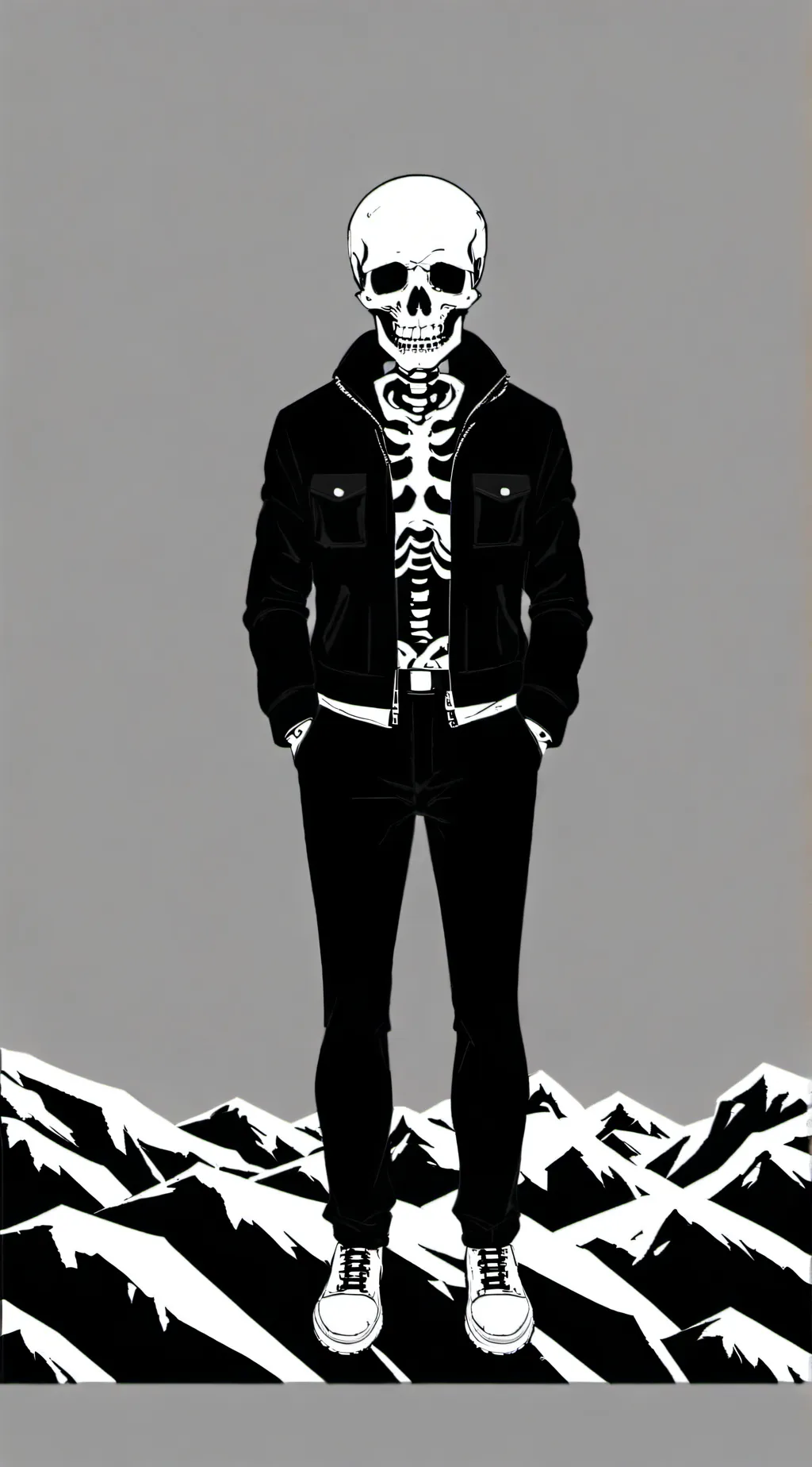 ai character: Sans background