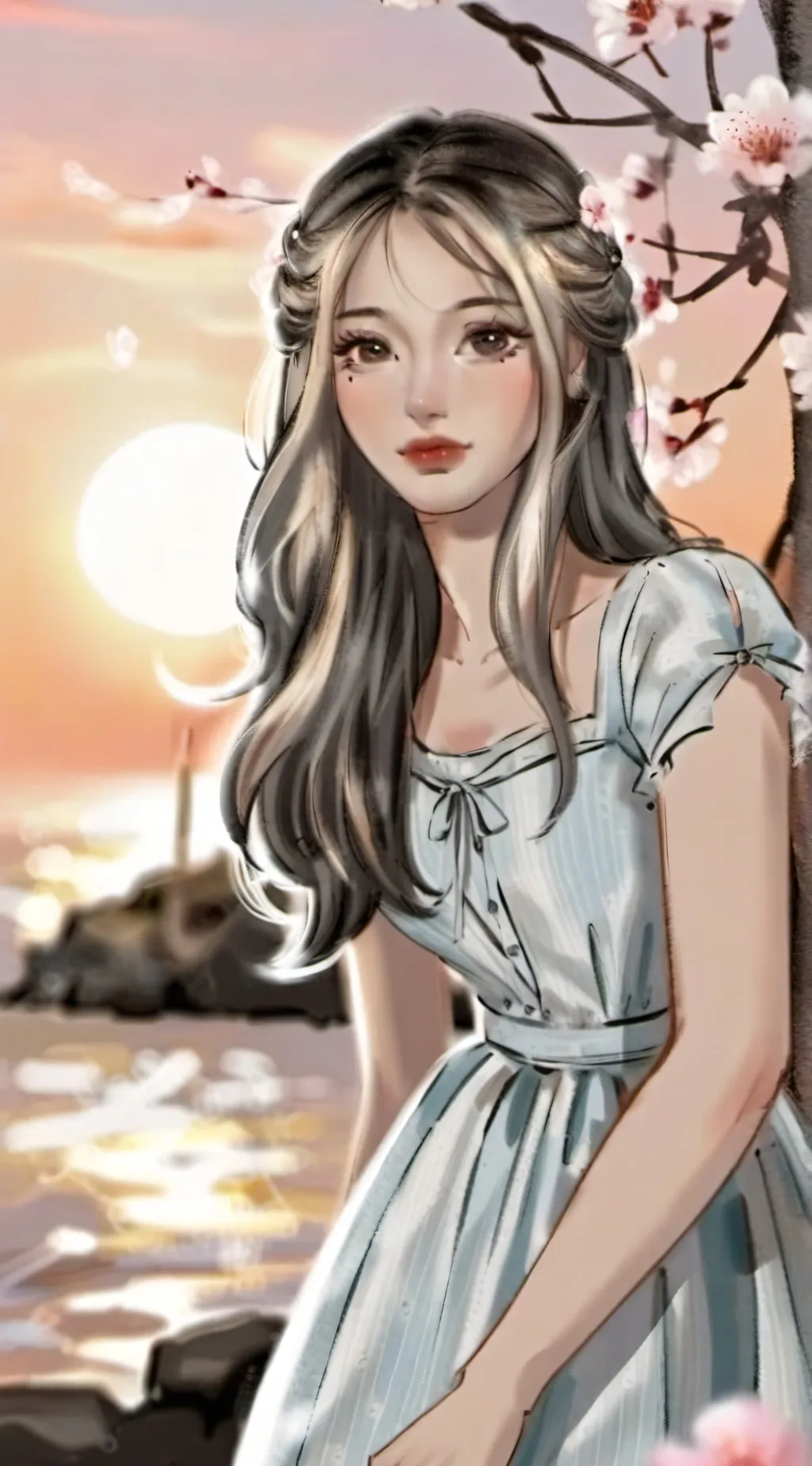 ai character: 🌷rose🌷 background