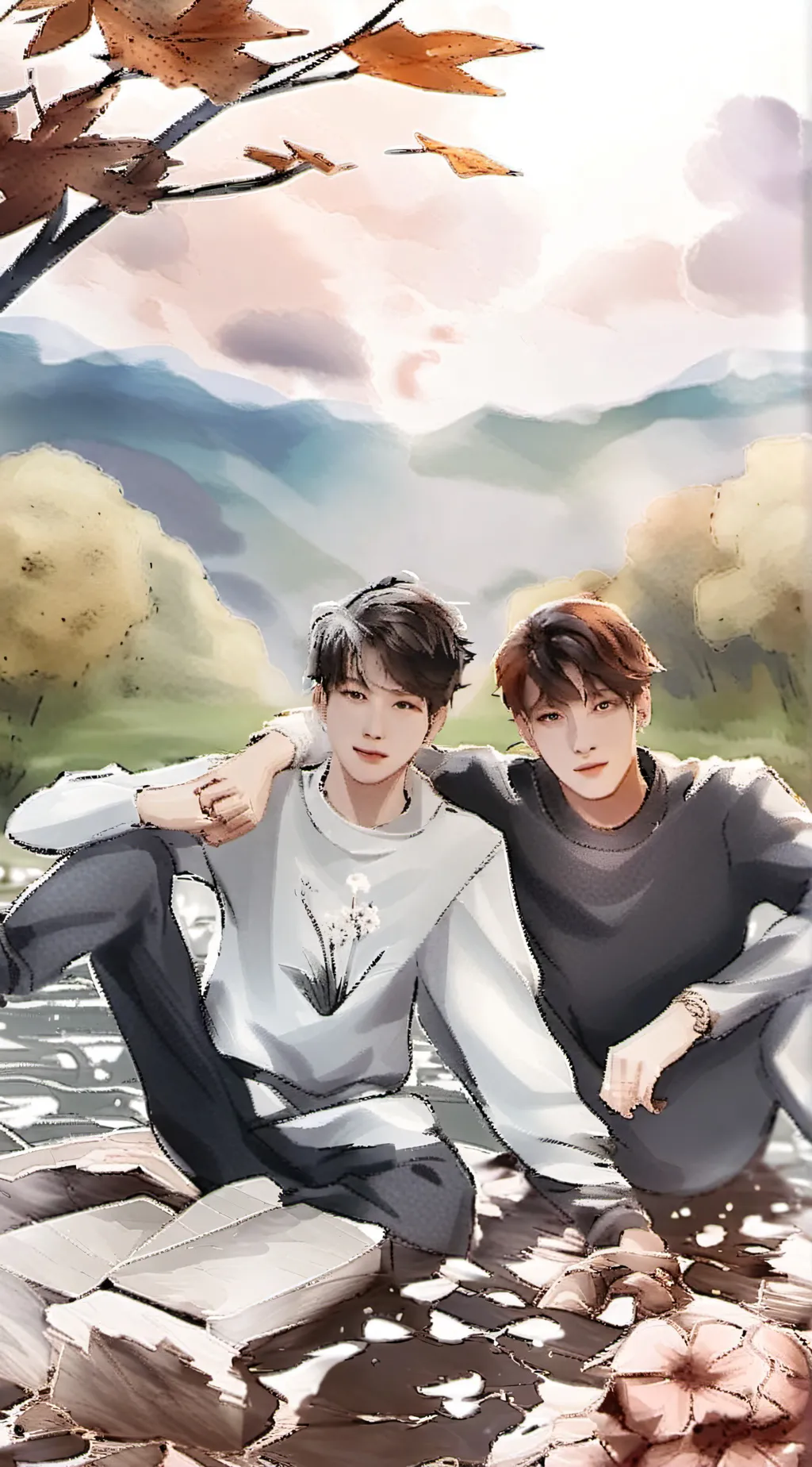 ai character: sam and colby  background